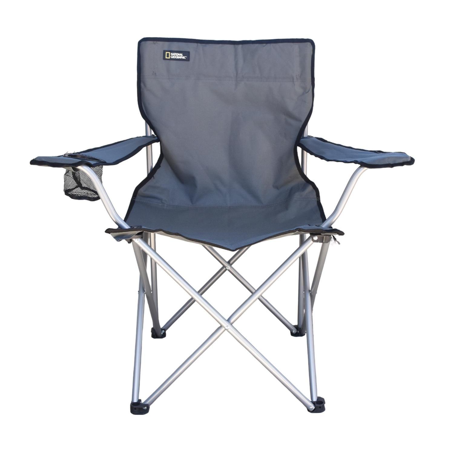 Silla Plegable Camping Kenai Apoyabrazos Gris Natgeo-3