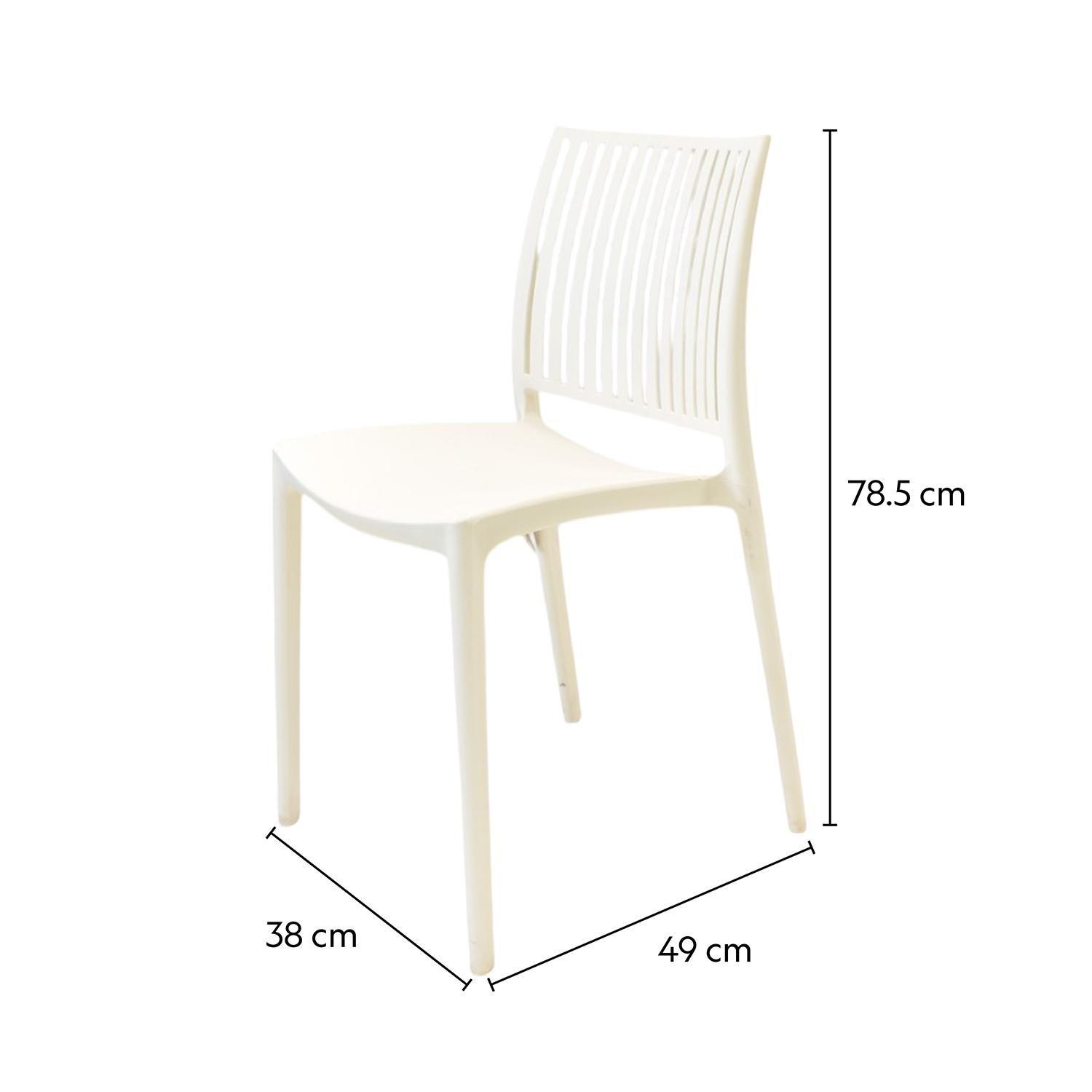 Silla Plástico Apilable Deco Noruega Blanca Escandinavia-4