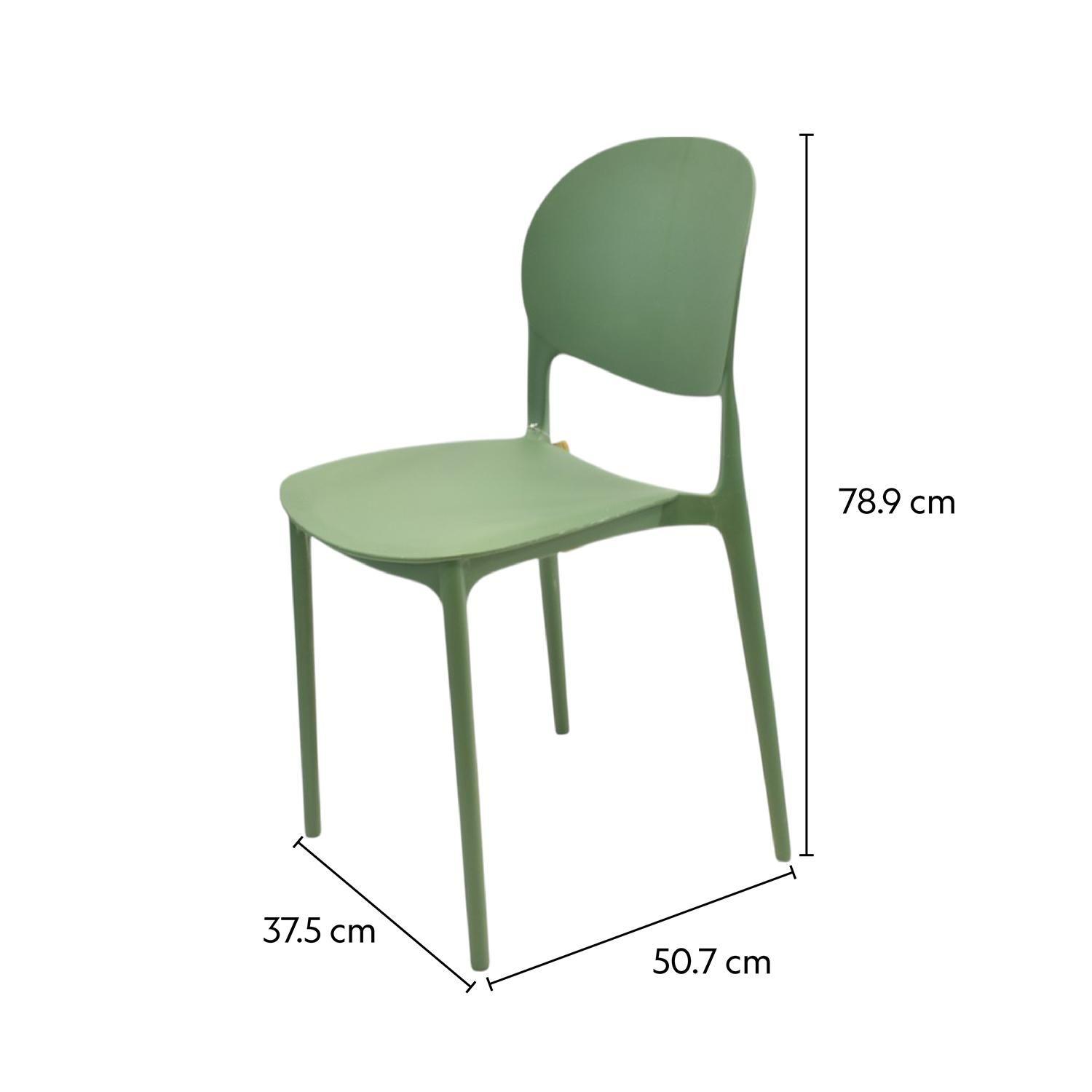 Silla Plástico Apilable Deco Sevilla Verde Escandinavia-2