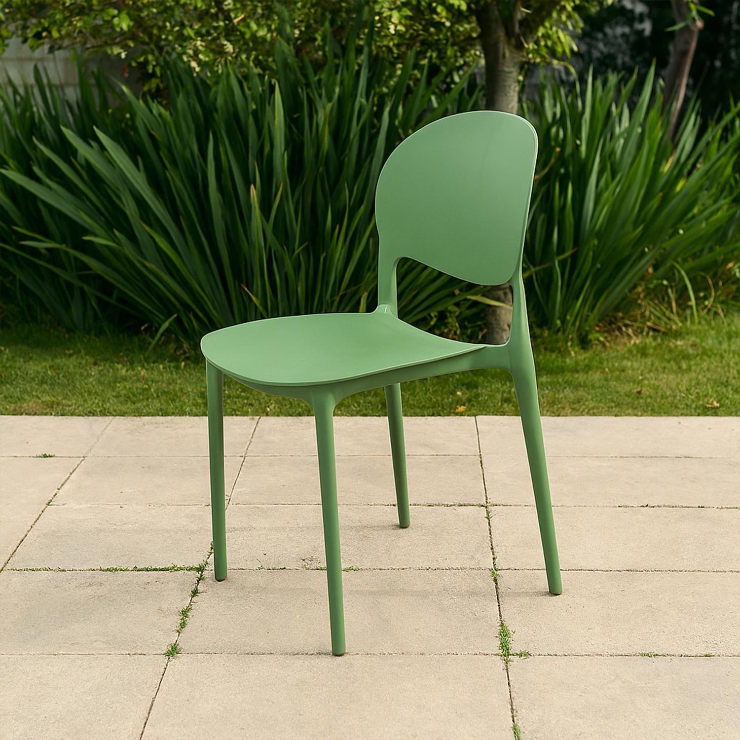 Silla Plástico Apilable Deco Sevilla Verde Escandinavia-5