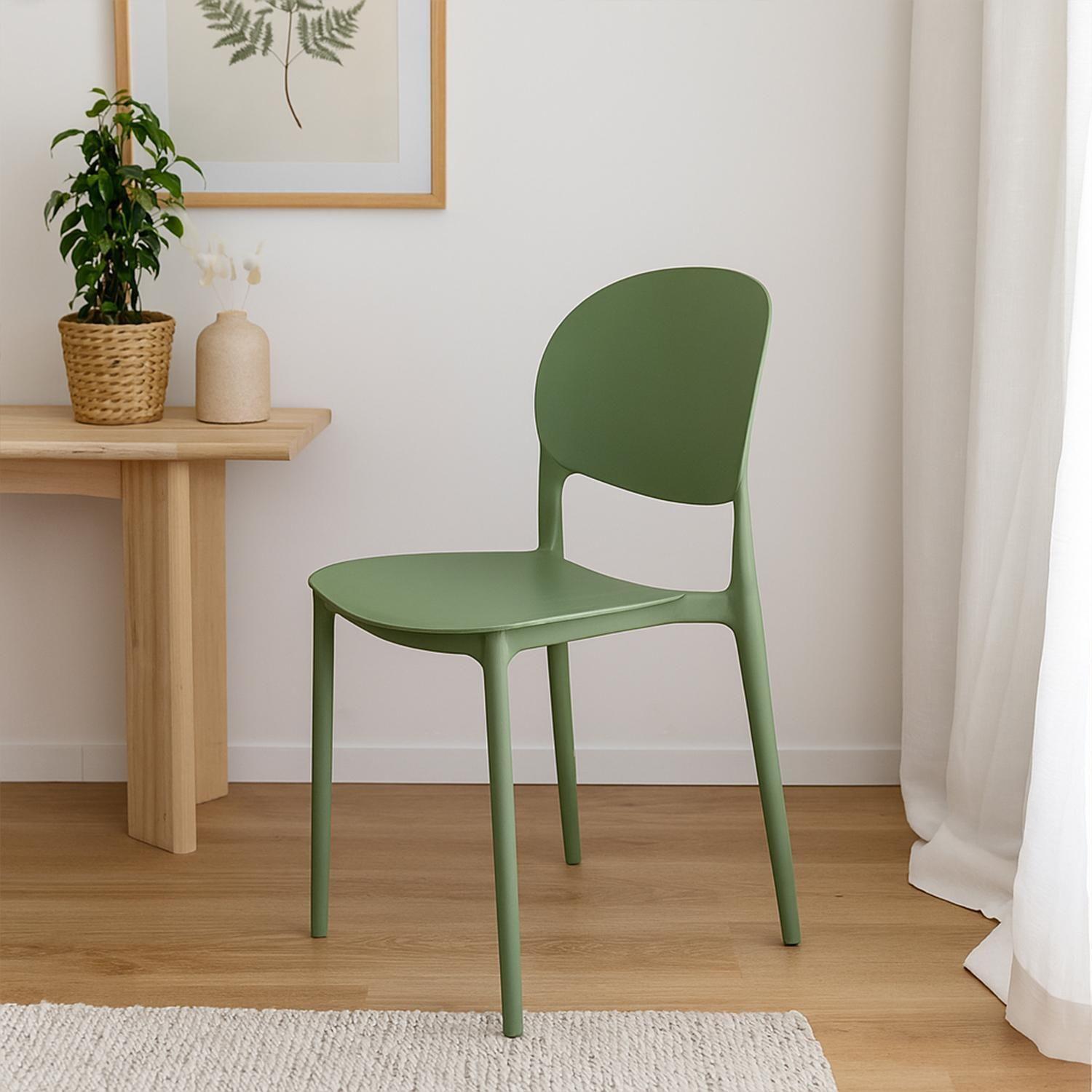 Silla Plástico Apilable Deco Sevilla Verde Escandinavia-7