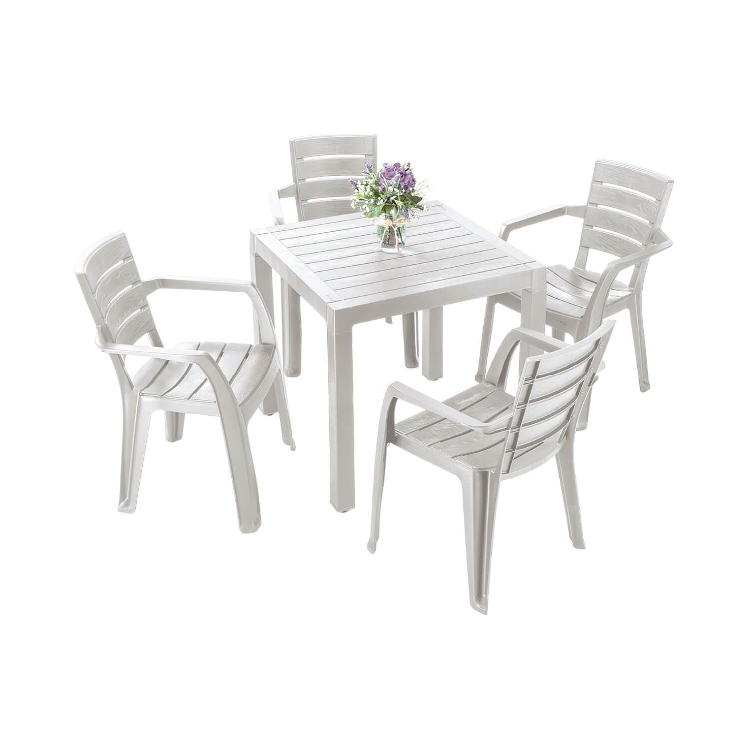 Mesa Plastico Gris 75X75 cm Baru Rimax-5