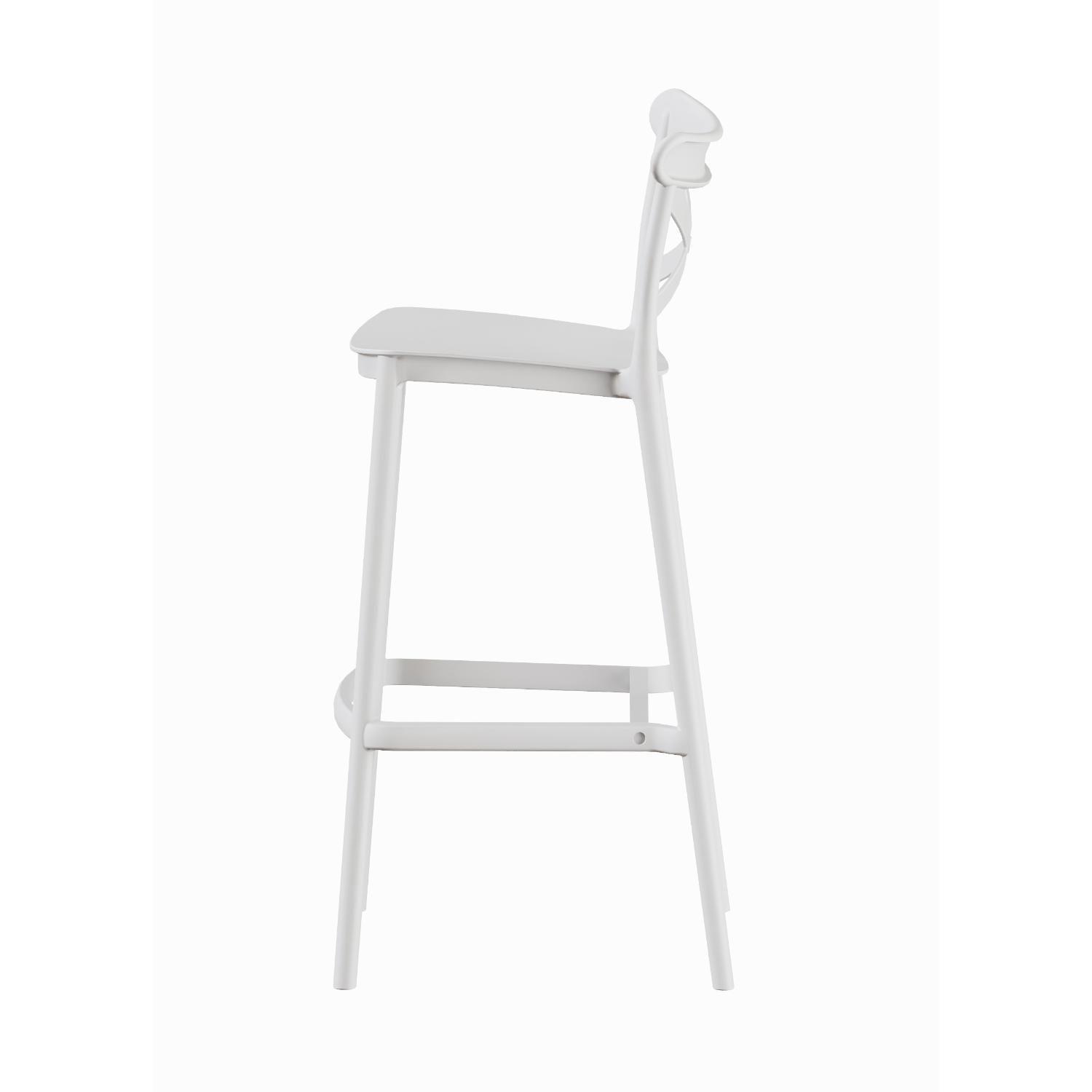 Piso Taburete Silla alta bar cocina Danessa 75cm Blanca-4