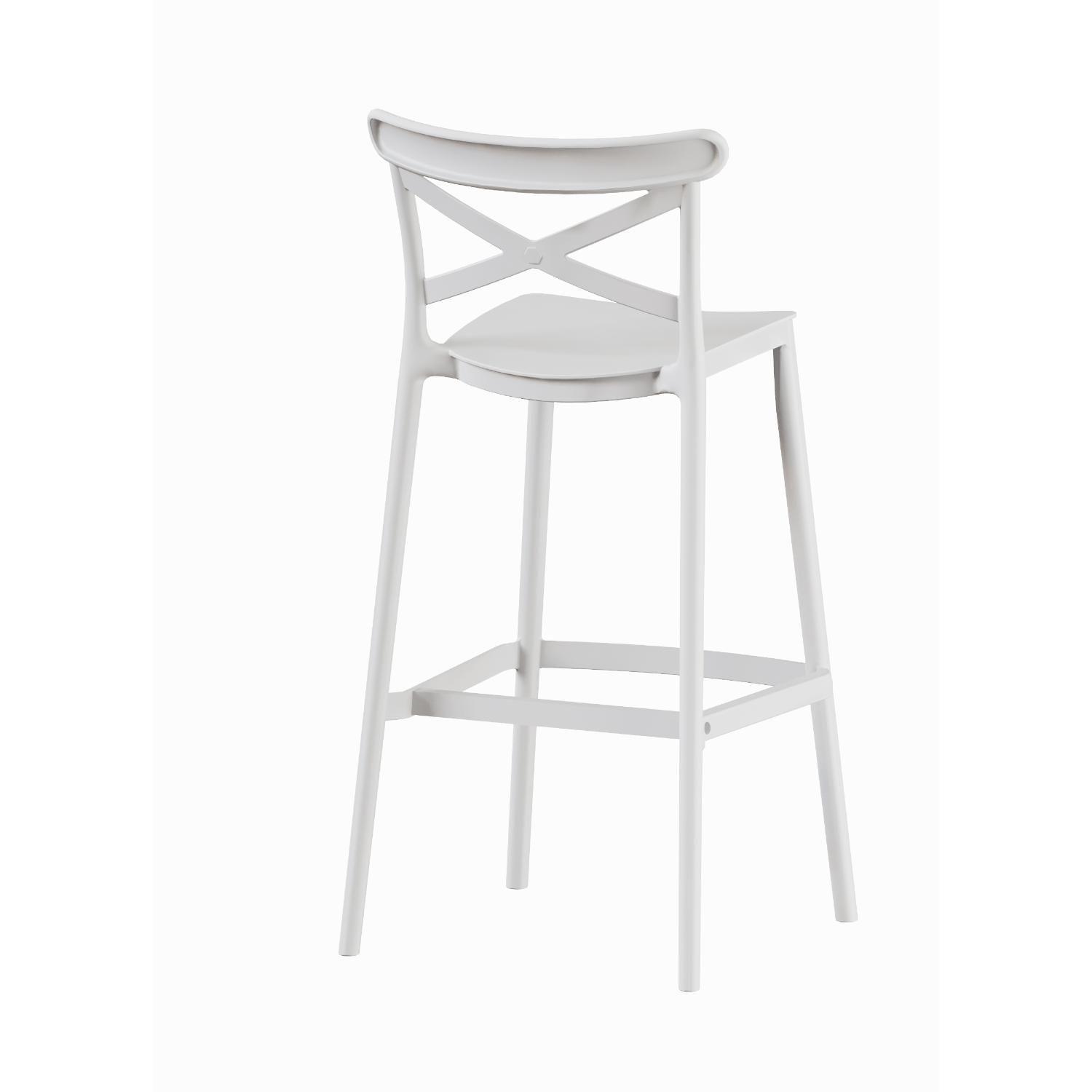 Piso Taburete Silla alta bar cocina Danessa 75cm Blanca-5