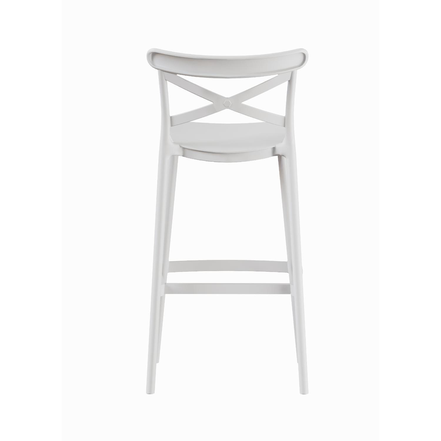 Piso Taburete Silla alta bar cocina Danessa 75cm Blanca-6