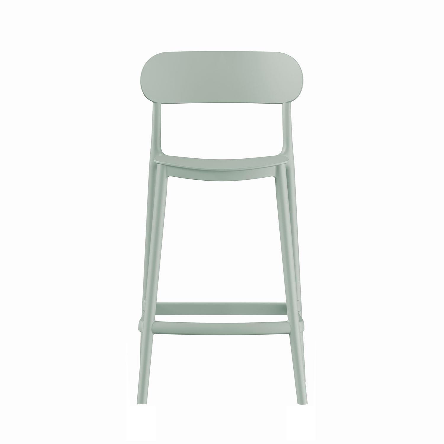 Piso Taburete Silla alta bar cocina Oslo 65cm Gris Verde-3