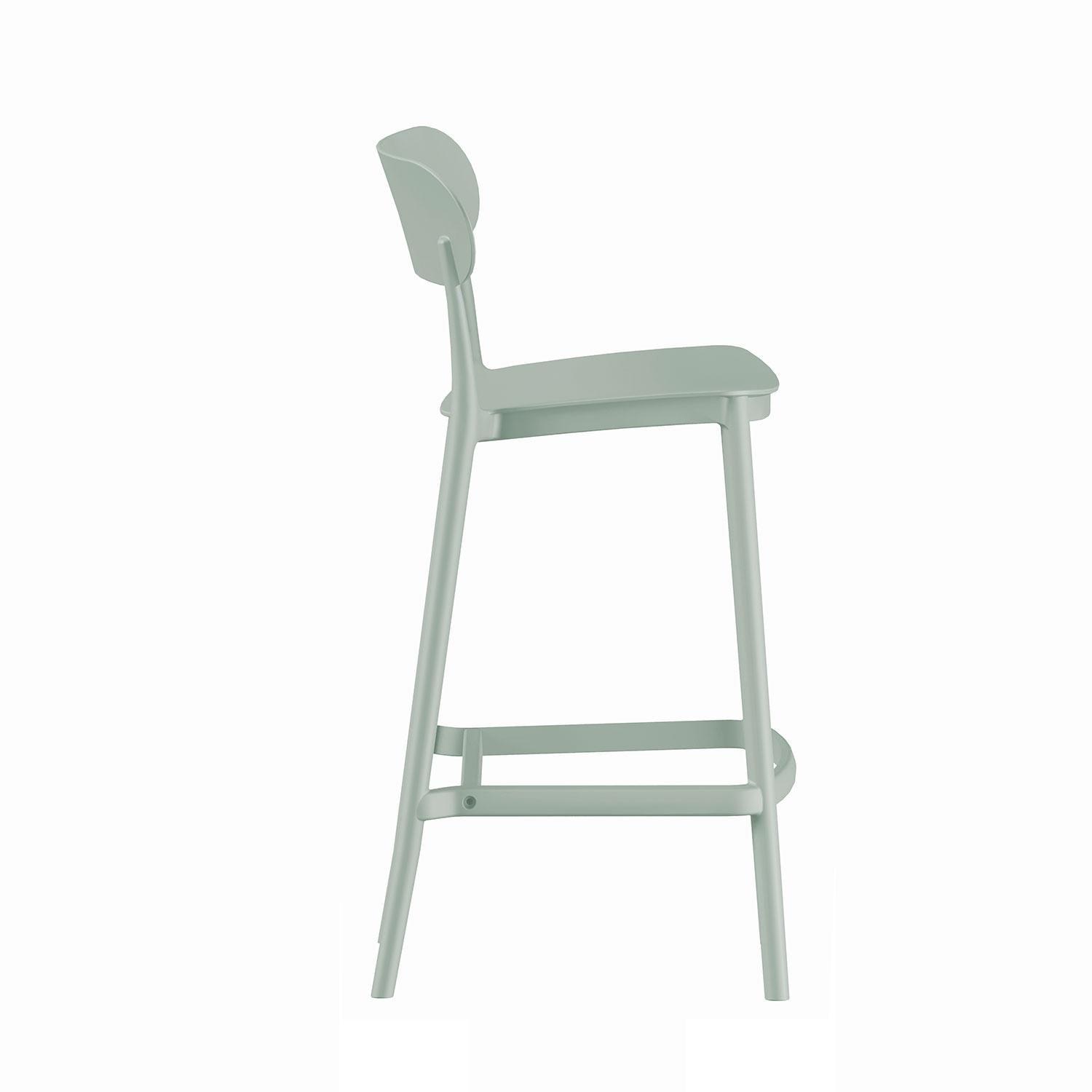 Piso Taburete Silla alta bar cocina Oslo 65cm Gris Verde-5