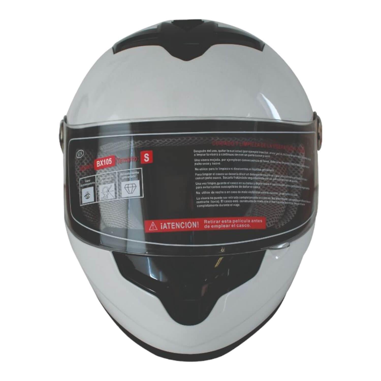 Casco Full Face Bx105 Talla L white Ceritificacion ECE Bex-3