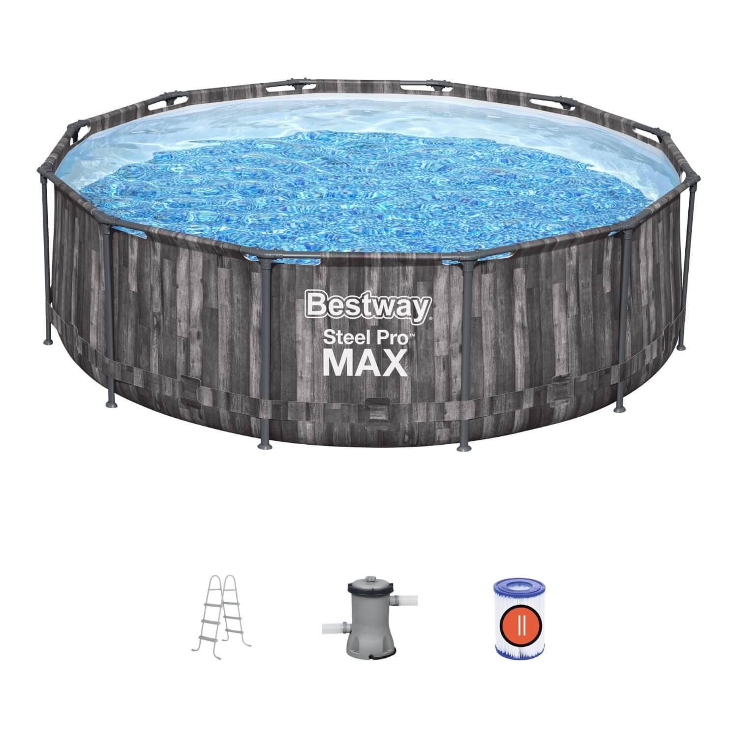 Piscina Bestway Redonda Steel ProMax Filtro+Acces 3.66X1.00M-5
