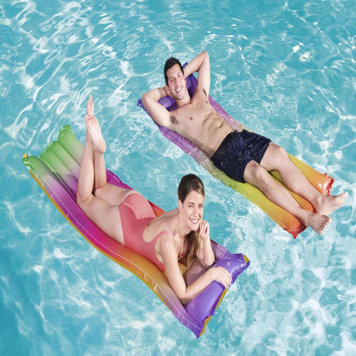 Flotador Reposera Inflable para piscina 170x54Cm Bestway-4