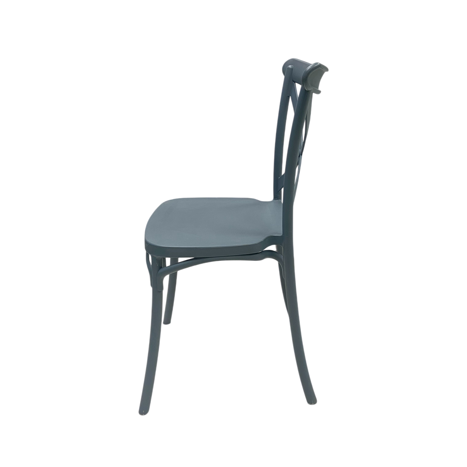 Silla Plástico Apilable Deco Copenhagen Azul Escandinavia-2
