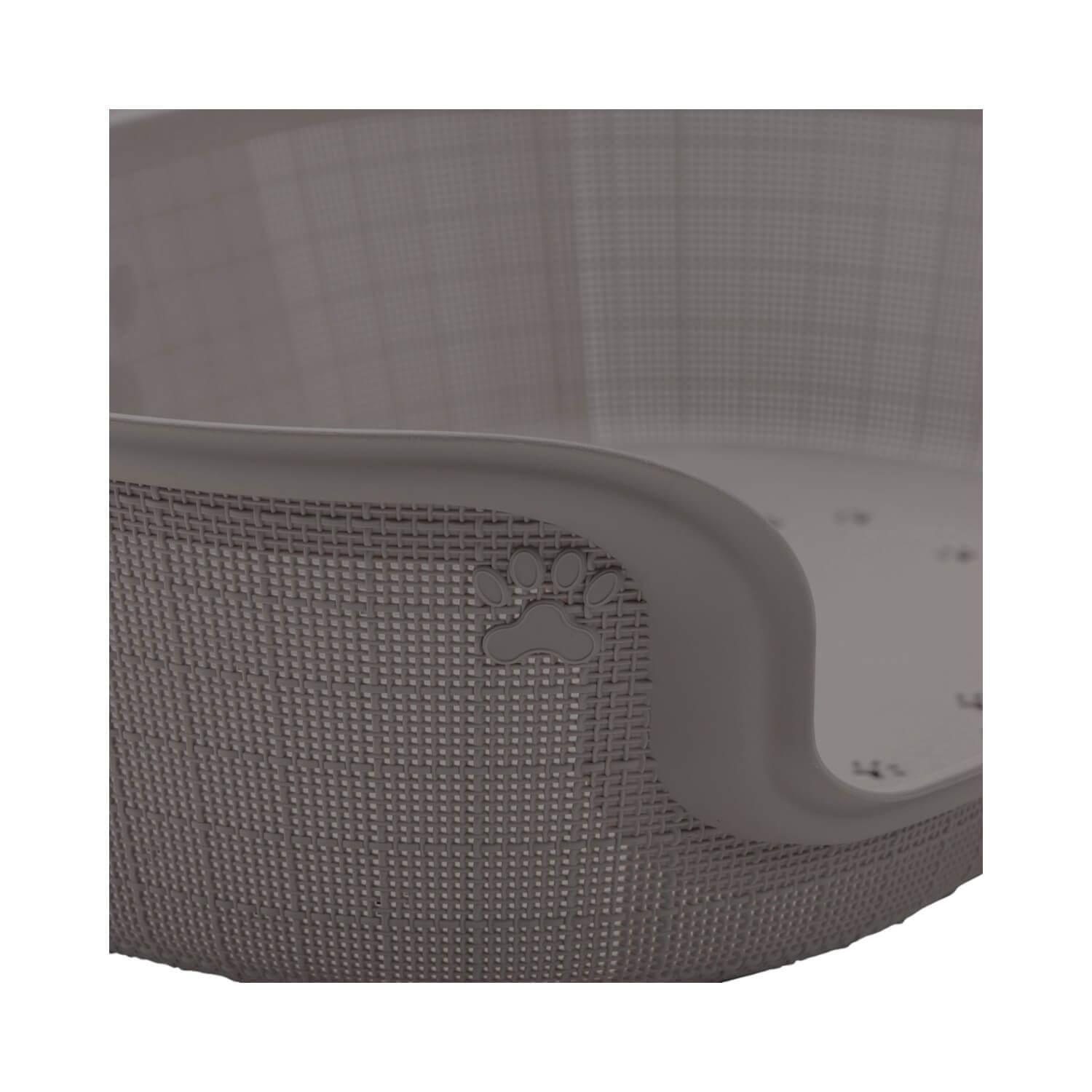 Cama de Mascota Plastico con Cojin Café 77x54x23 cm Rimax-4