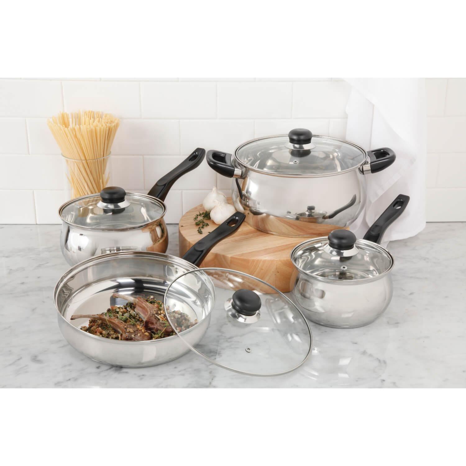 Batería de cocina acero inoxidable 8 piezas Rametto Oster-2