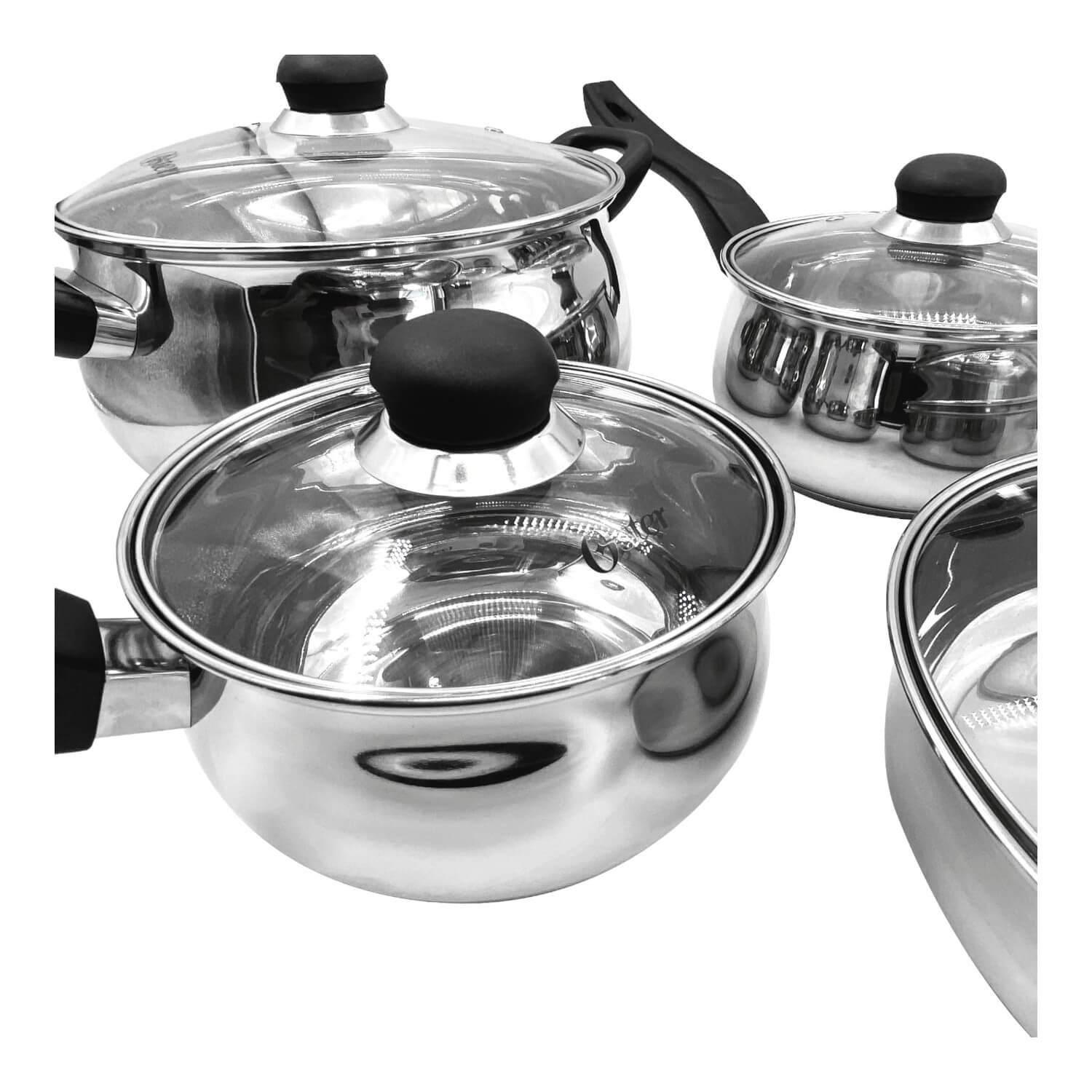 Batería de cocina acero inoxidable 8 piezas Rametto Oster-3
