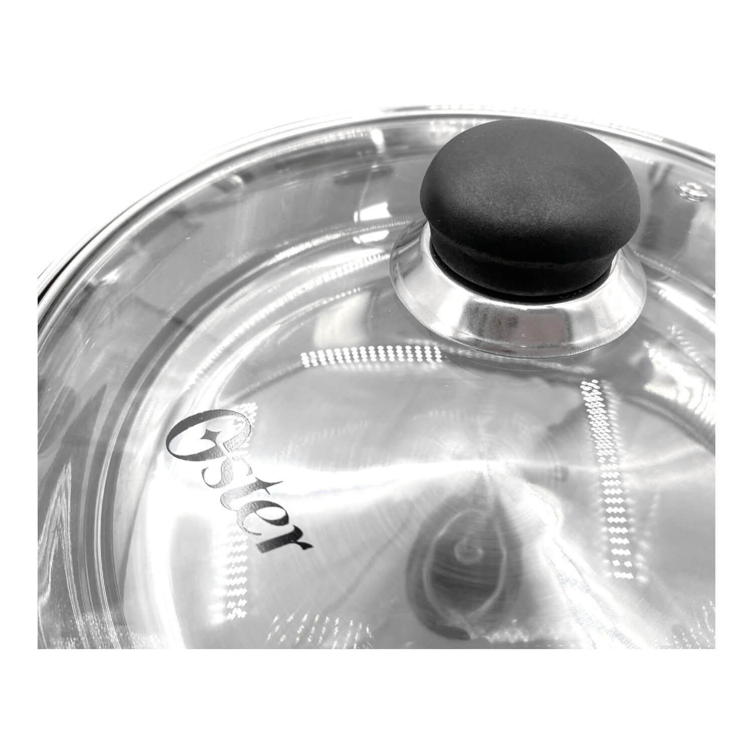 Batería de cocina acero inoxidable 8 piezas Rametto Oster-4