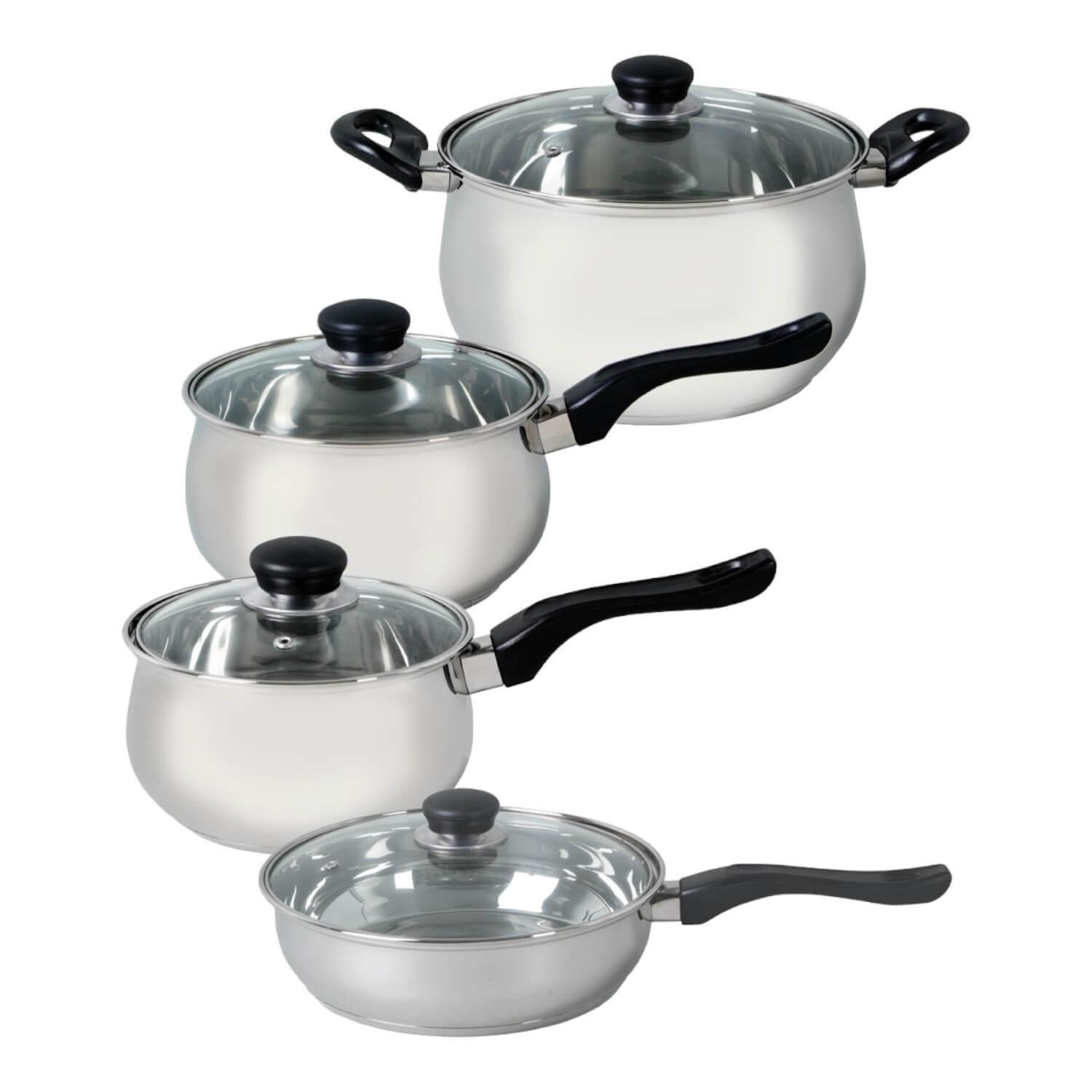 Batería de cocina acero inoxidable 8 piezas Rametto Oster-5