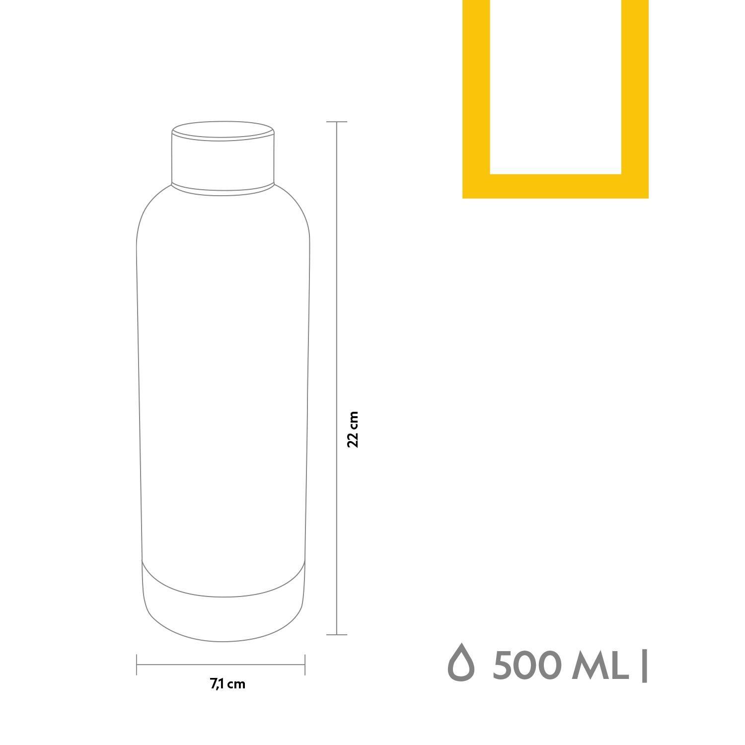 Botella Metálica Térmica Boca Angosta 500ml Negra-4