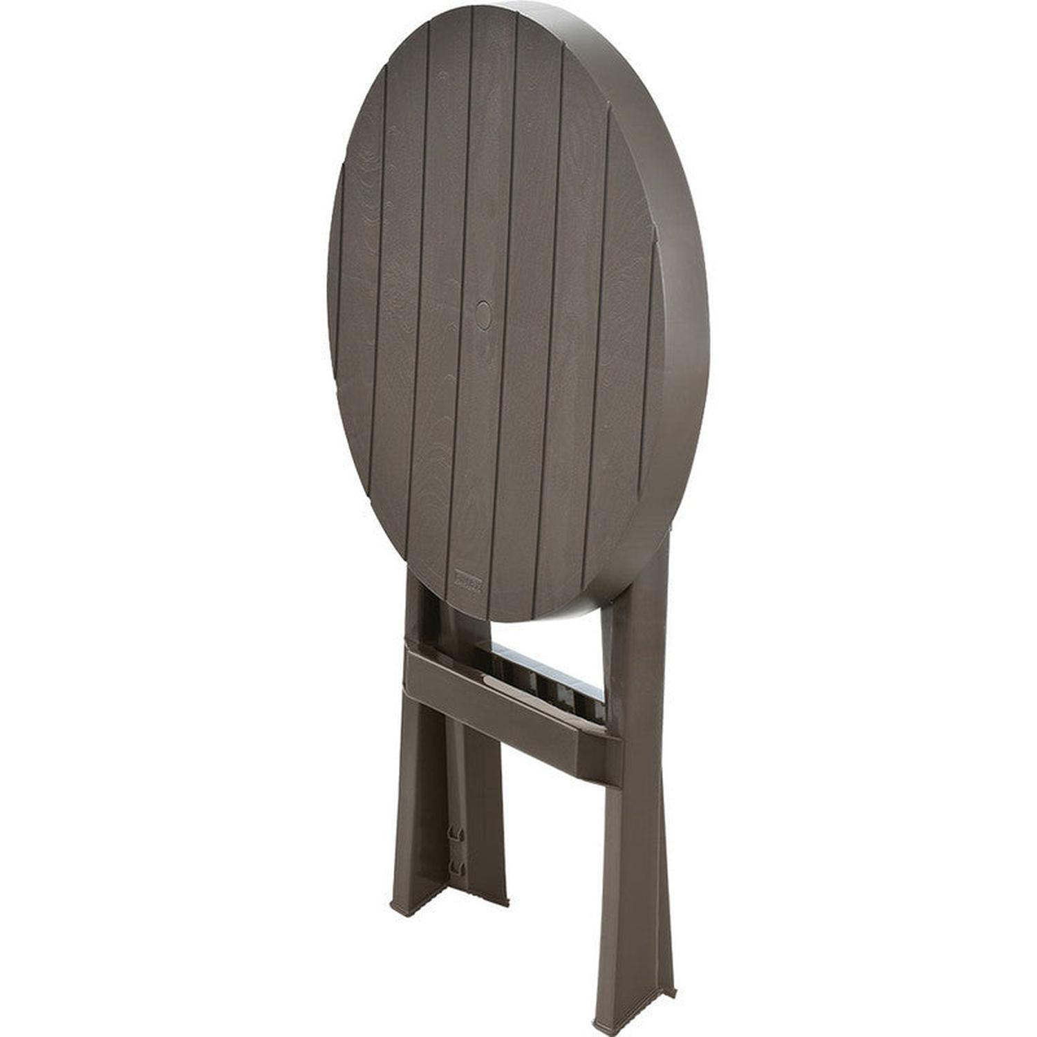 Mesa Plegable Redonda 60 cm Café Rimax-1