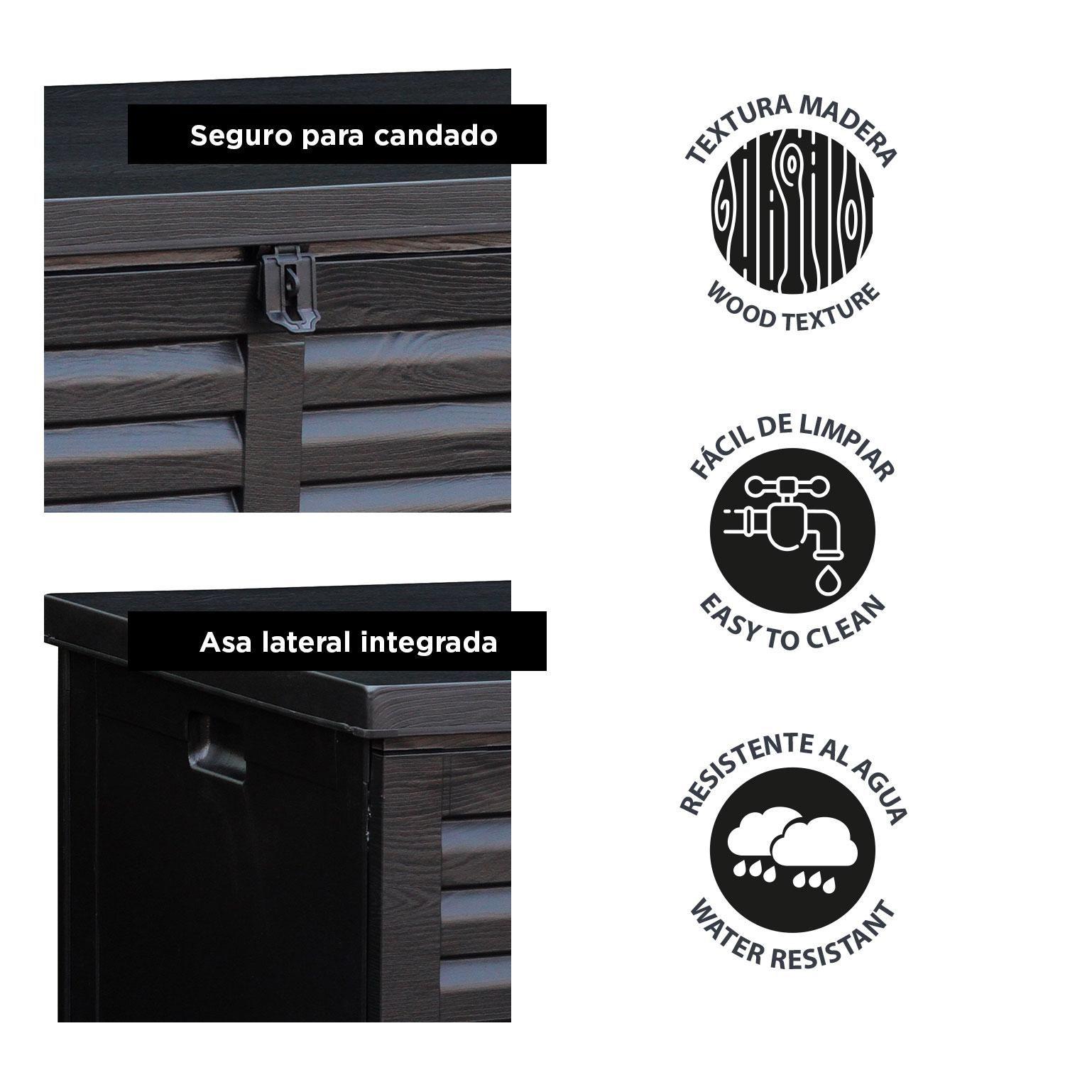 Baúl Bodega Caja Almacenaje 490L Negro Northwest-4