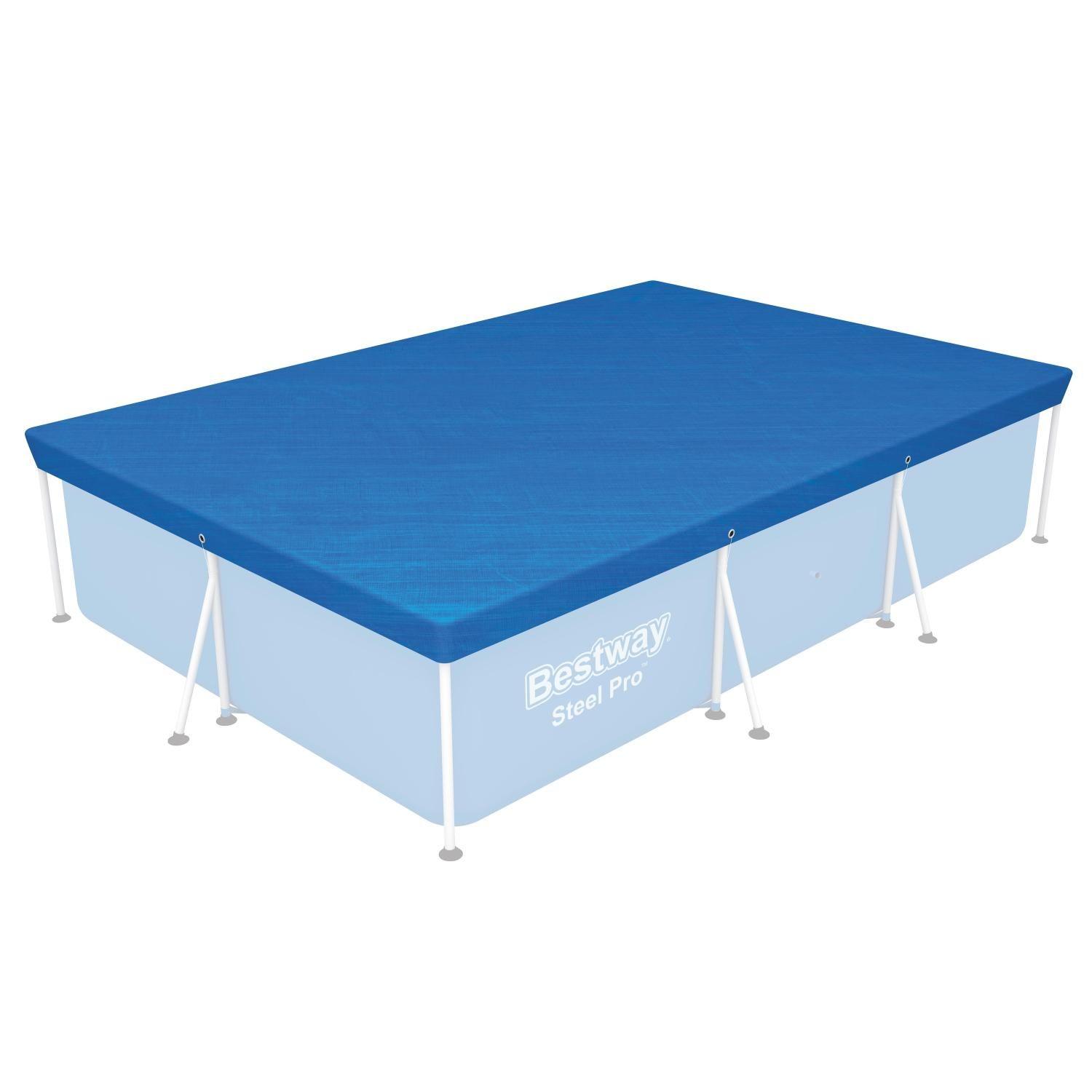Lona Cobertor de Piscina Rectangular 4.00m x 2.11m Bestway-4