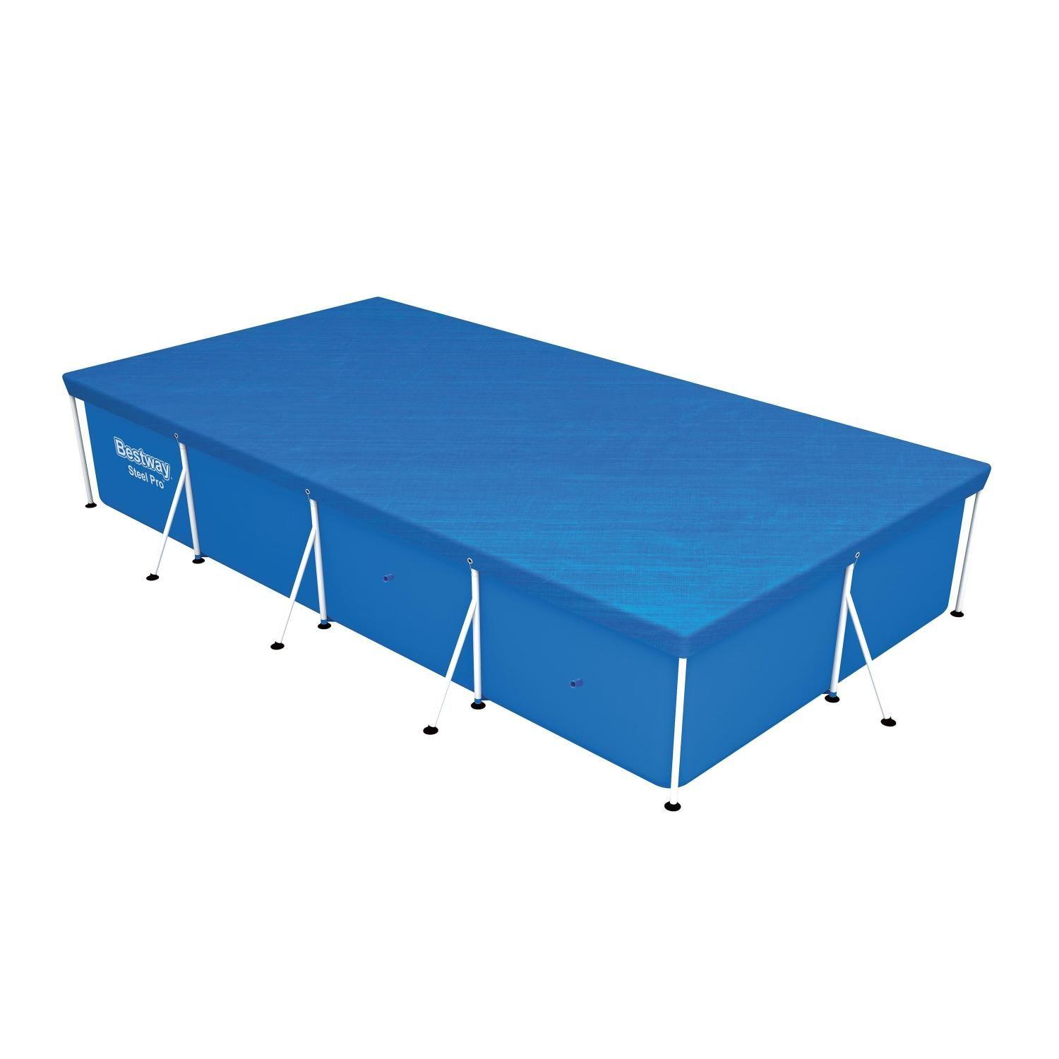 Lona Cobertor de Piscina Rectangular 4.00m x 2.11m Bestway-8