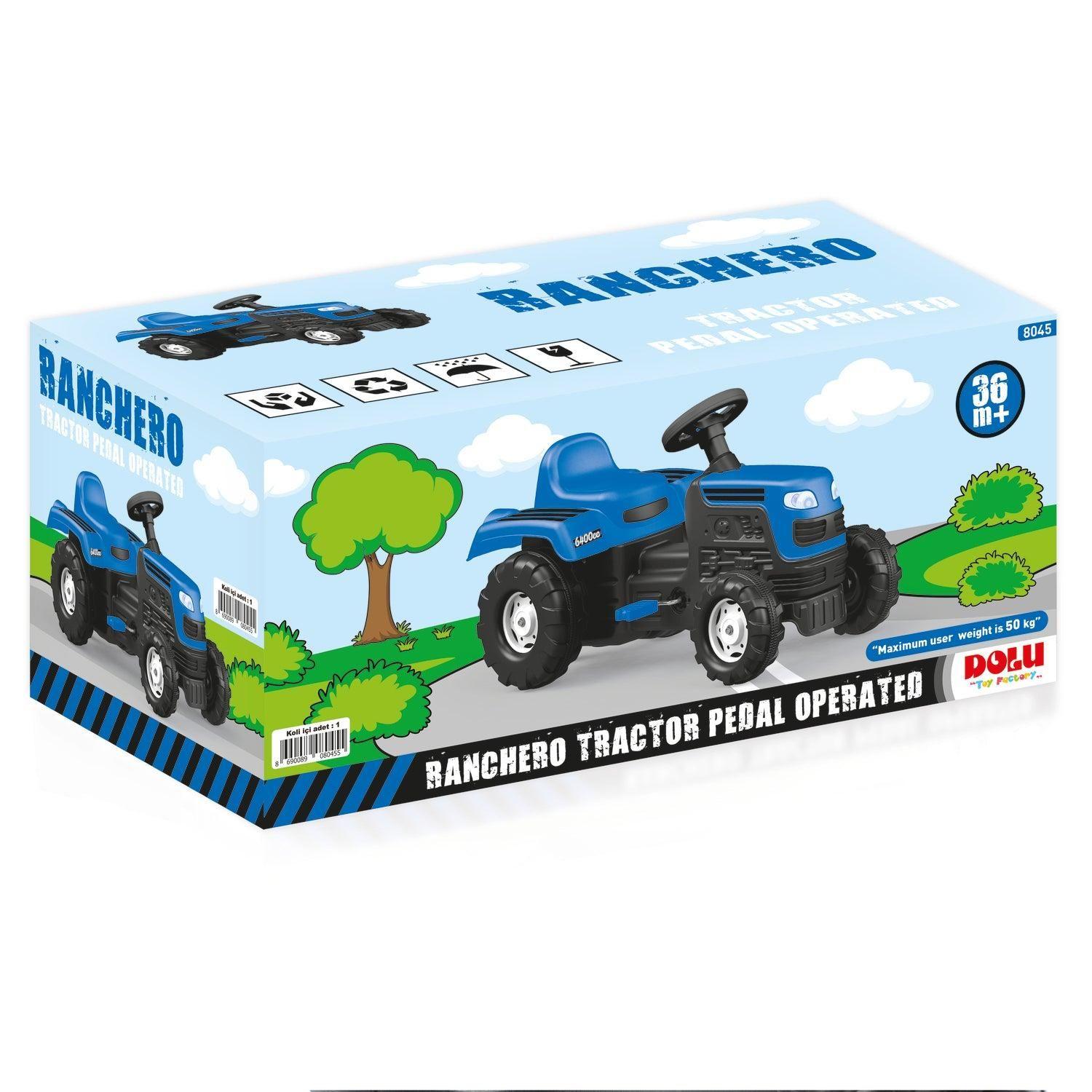 Tractor Con Pedales Azul 81x45x52 Cms Dolu-6