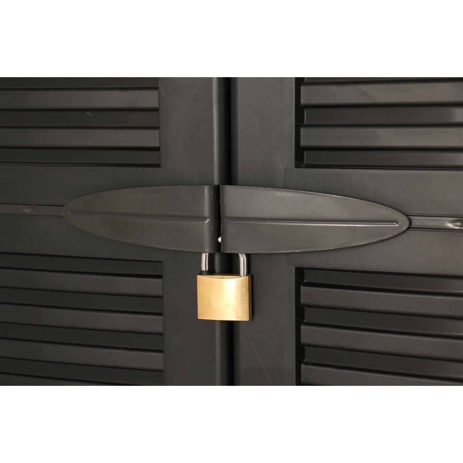 Armario Closet Plástico Grande Multiuso Negro 68x39x171,5cm-2