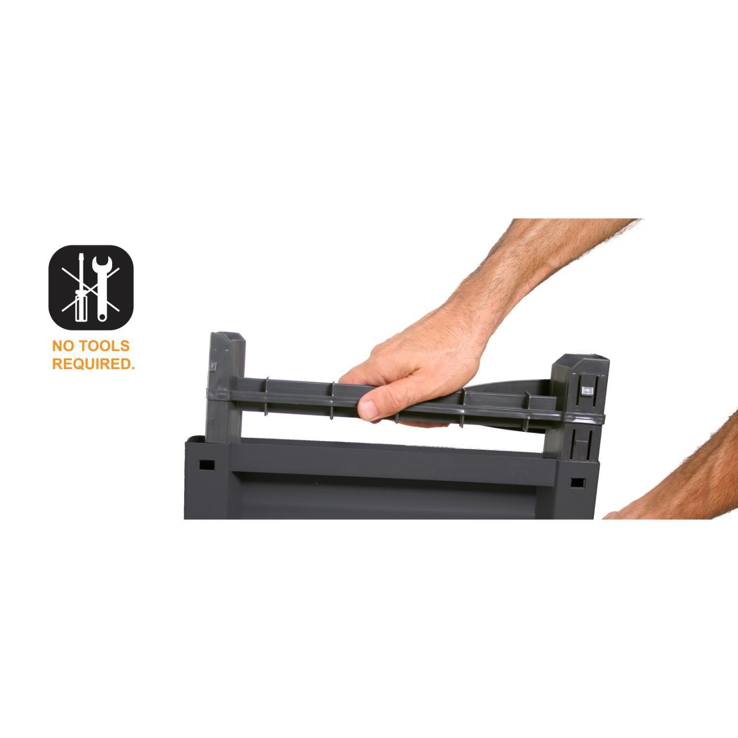 Armario Closet Plástico Grande Multiuso Negro 68x39x171,5cm-7