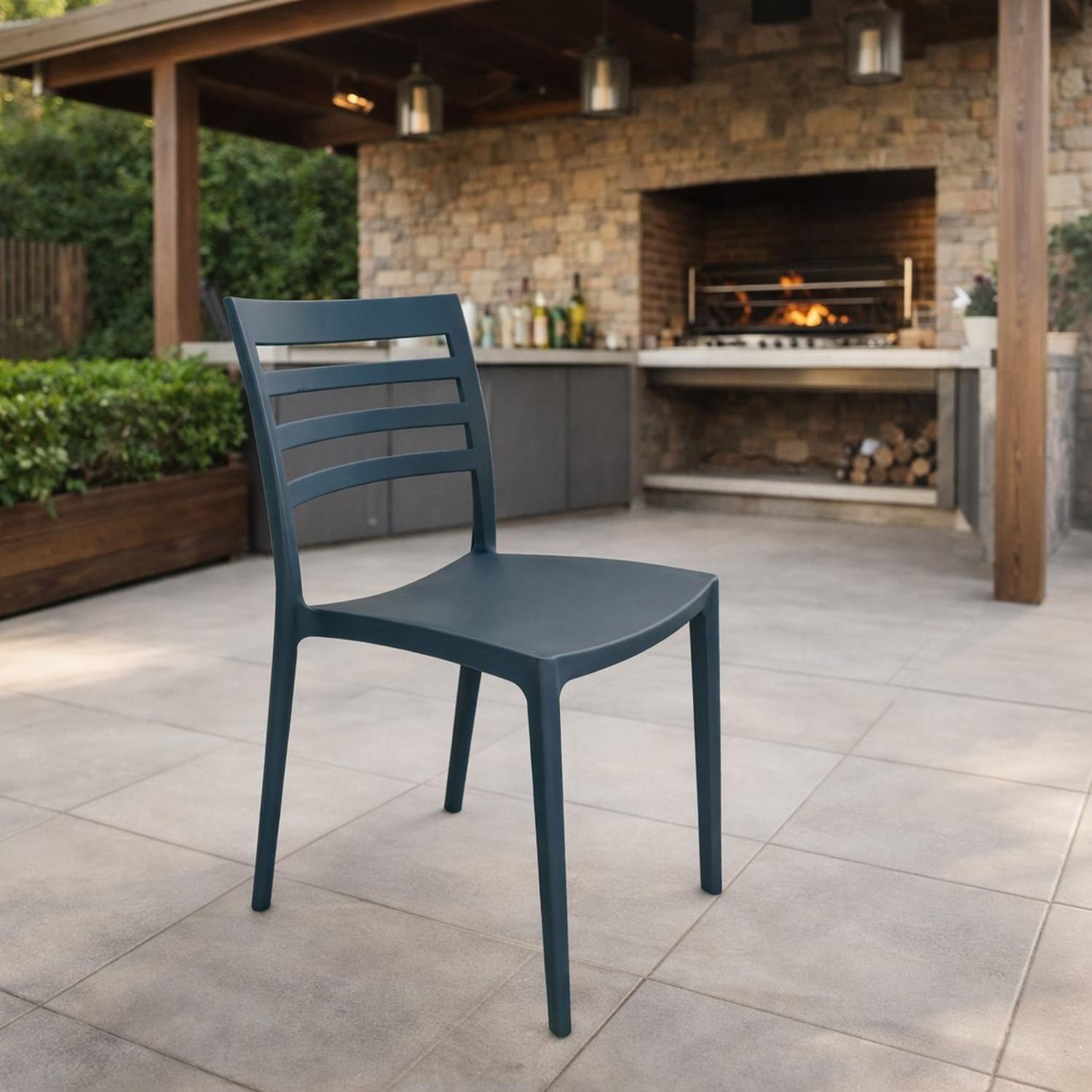 Silla Plástico Apilable Deco Nybro Azulado Escandinavia-4