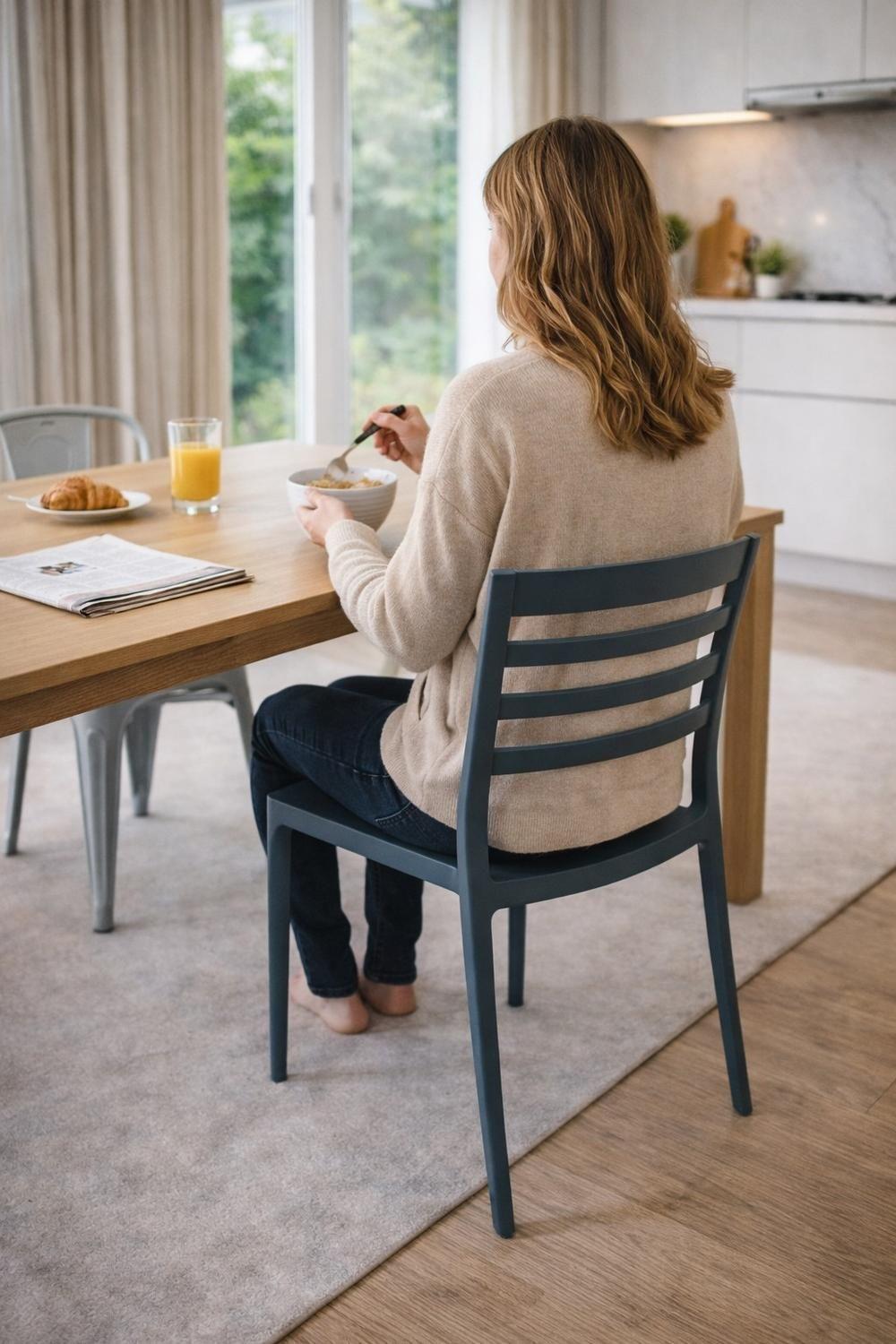 Silla Plástico Apilable Deco Nybro Azulado Escandinavia-5