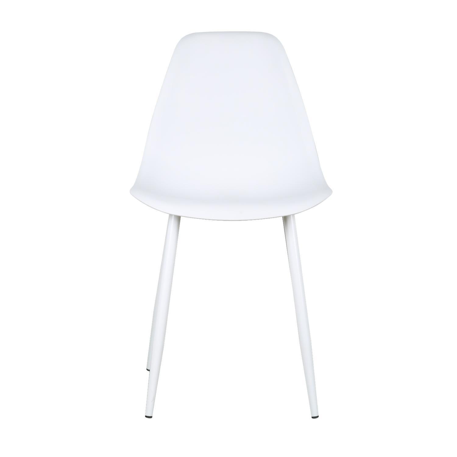 Silla Deco Plastico Patas Metálicas Igor 45*53*83 Blanca-2