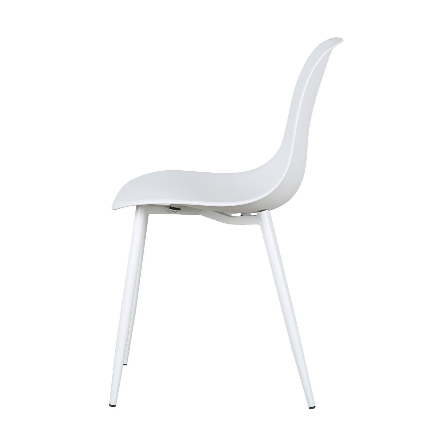 Silla Deco Plastico Patas Metálicas Igor 45*53*83 Blanca-3