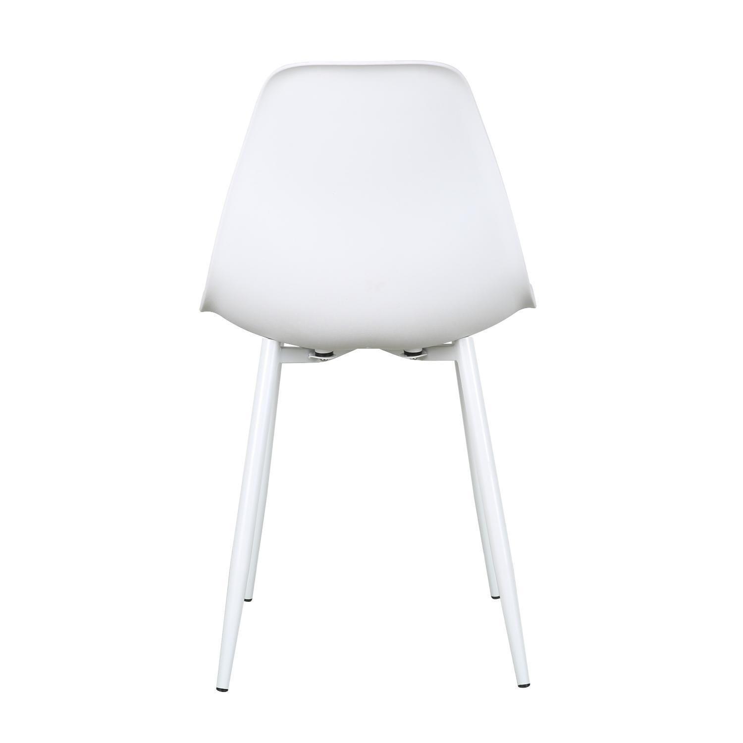 Silla Deco Plastico Patas Metálicas Igor 45*53*83 Blanca-5