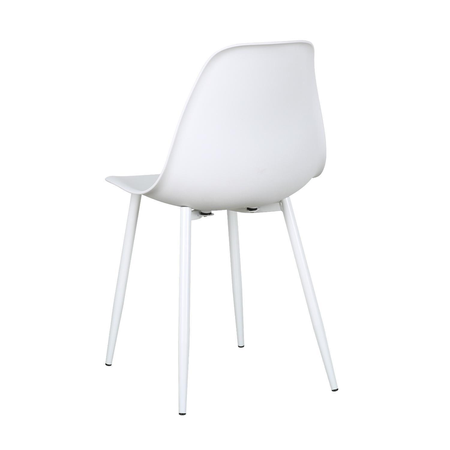 Silla Deco Plastico Patas Metálicas Igor 45*53*83 Blanca-5