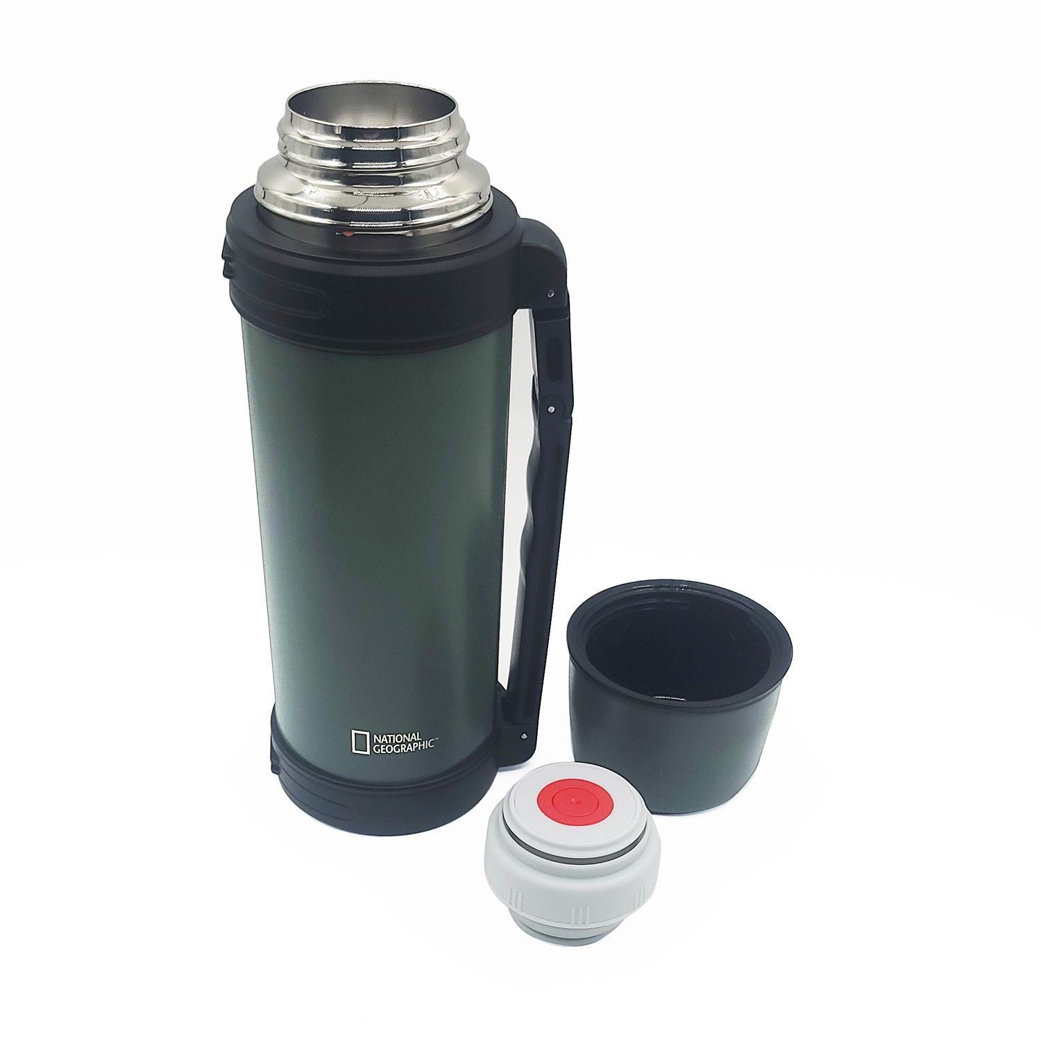 Termo Agua Acero Inox Mango Movible Tapa Stopper 1.8L Verde-2