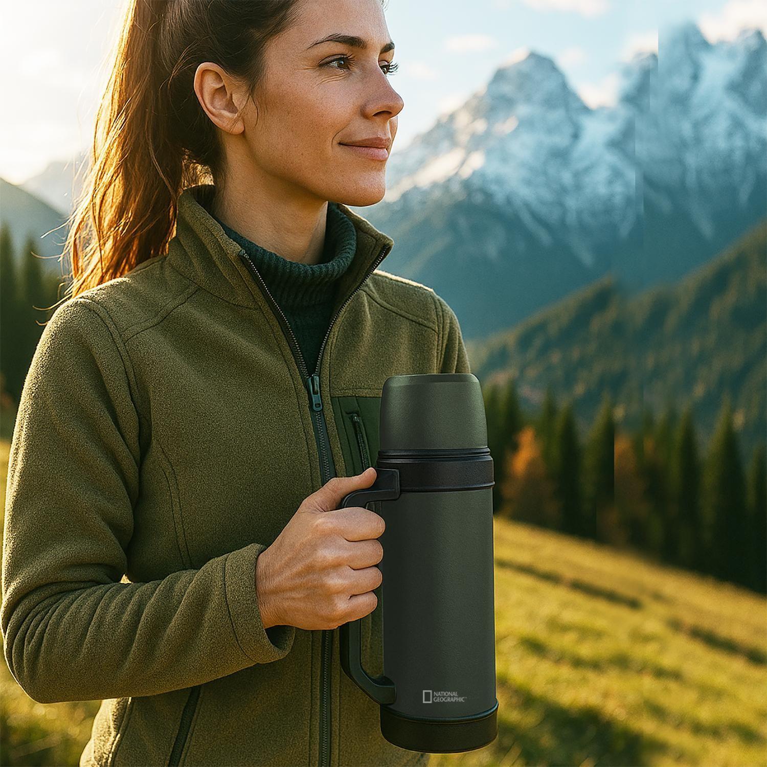 Termo Agua Acero Inox Mango Movible Tapa Stopper 1.8L Verde-5