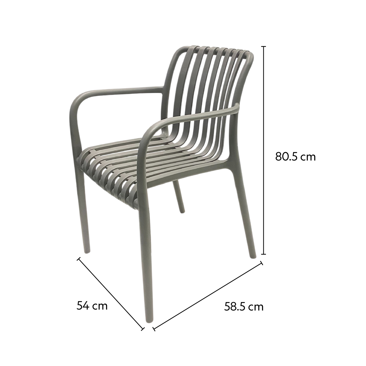 Silla Plástico Apilable Deco Bonn Gris Escandinavia-3