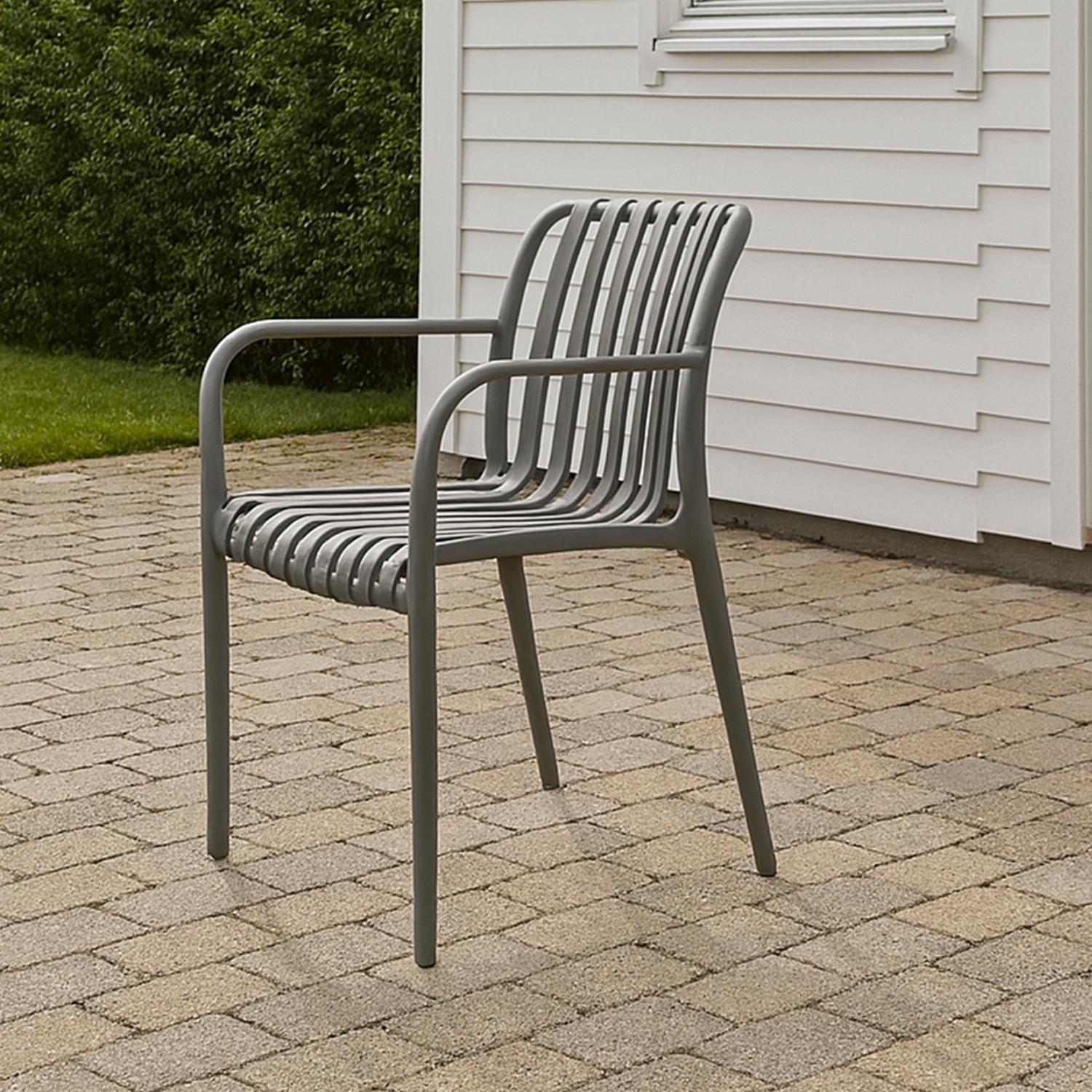 Silla Plástico Apilable Deco Bonn Gris Escandinavia-2