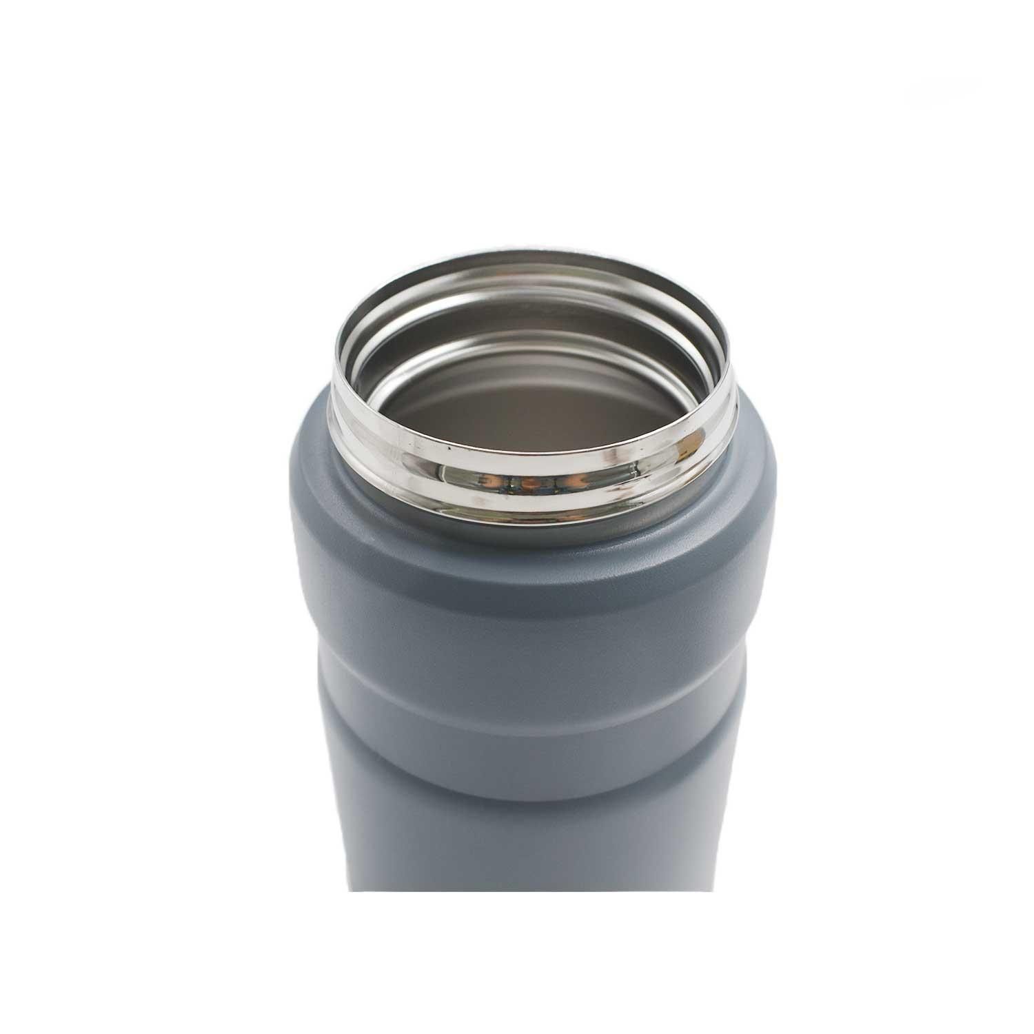 Termo Comida Acero Inoxidable 750ml con cubiertos Gris-3