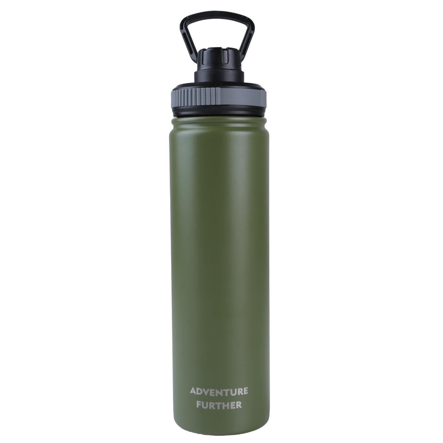 Botella Metálica Térmica Boca Angosta 750ml Verde Militar-2
