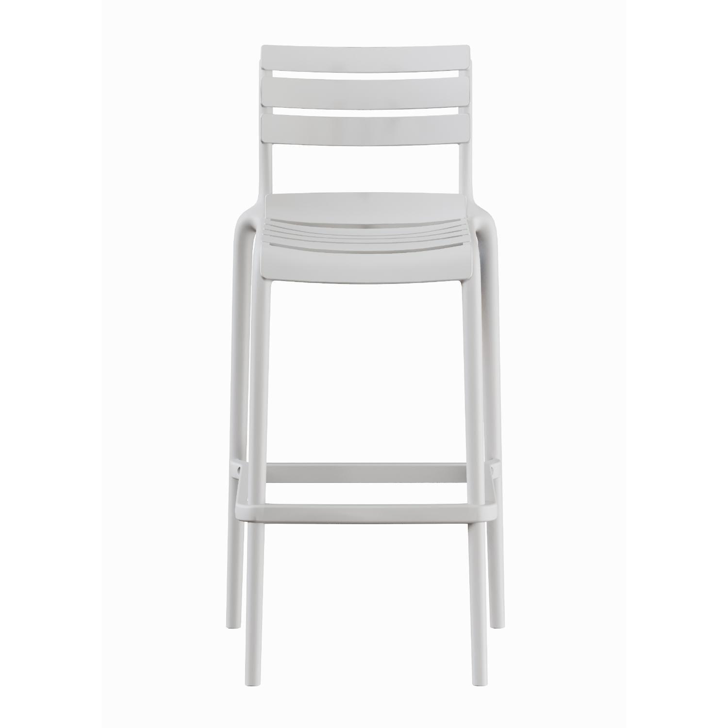 Piso Taburete Silla alta bar cocina Galt 65cm Blanco-3