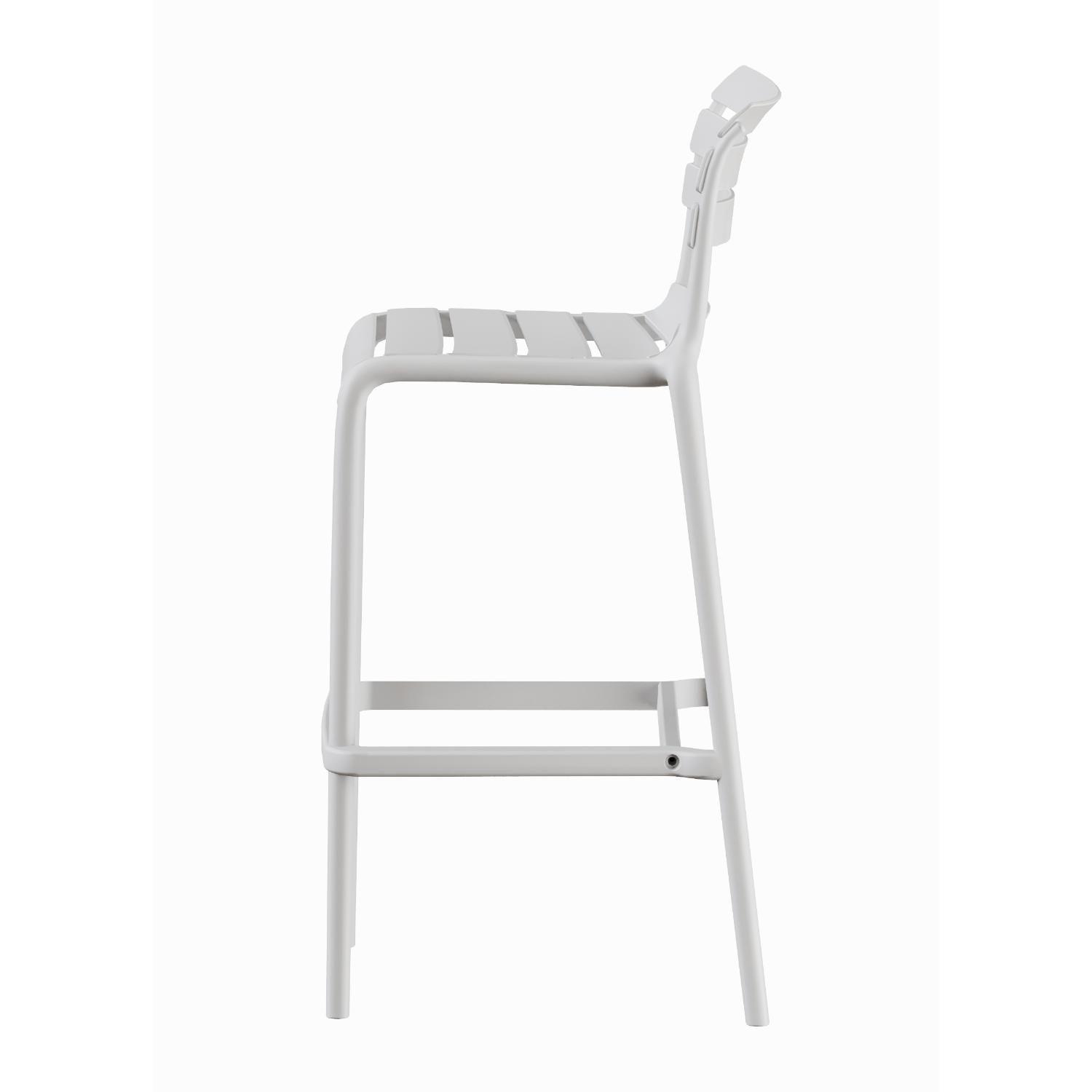 Piso Taburete Silla alta bar cocina Galt 65cm Blanco-4