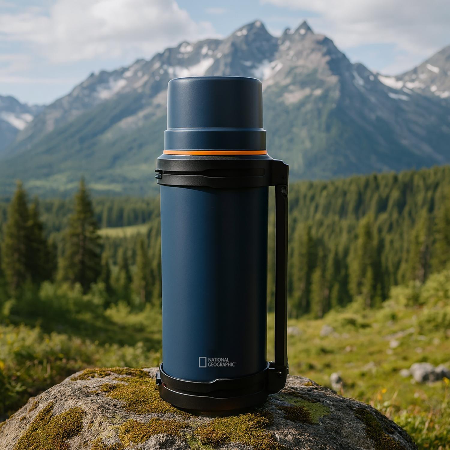 Termo Agua Acero Inox Mango Movible Tapa Stopper 1.8L Azul-7