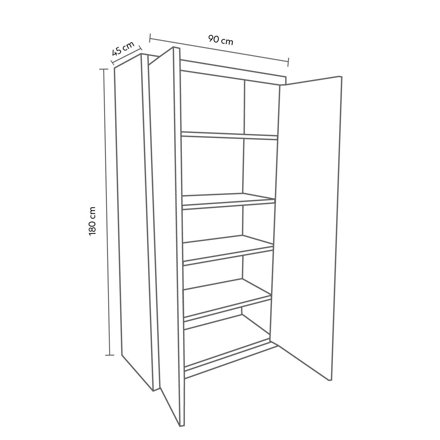 Closet Armario Metálico 2 puertas 90x45x180cm Airhouse-2