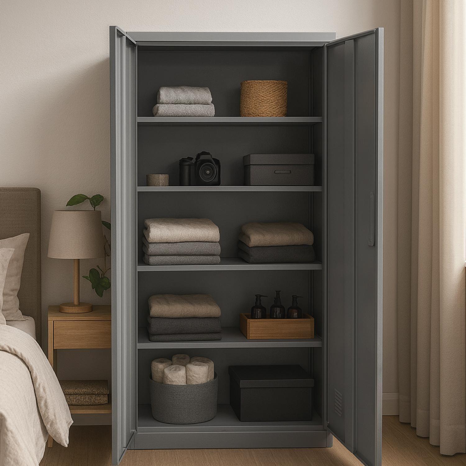 Closet Armario Metálico 2 puertas 90x45x180cm Airhouse-3