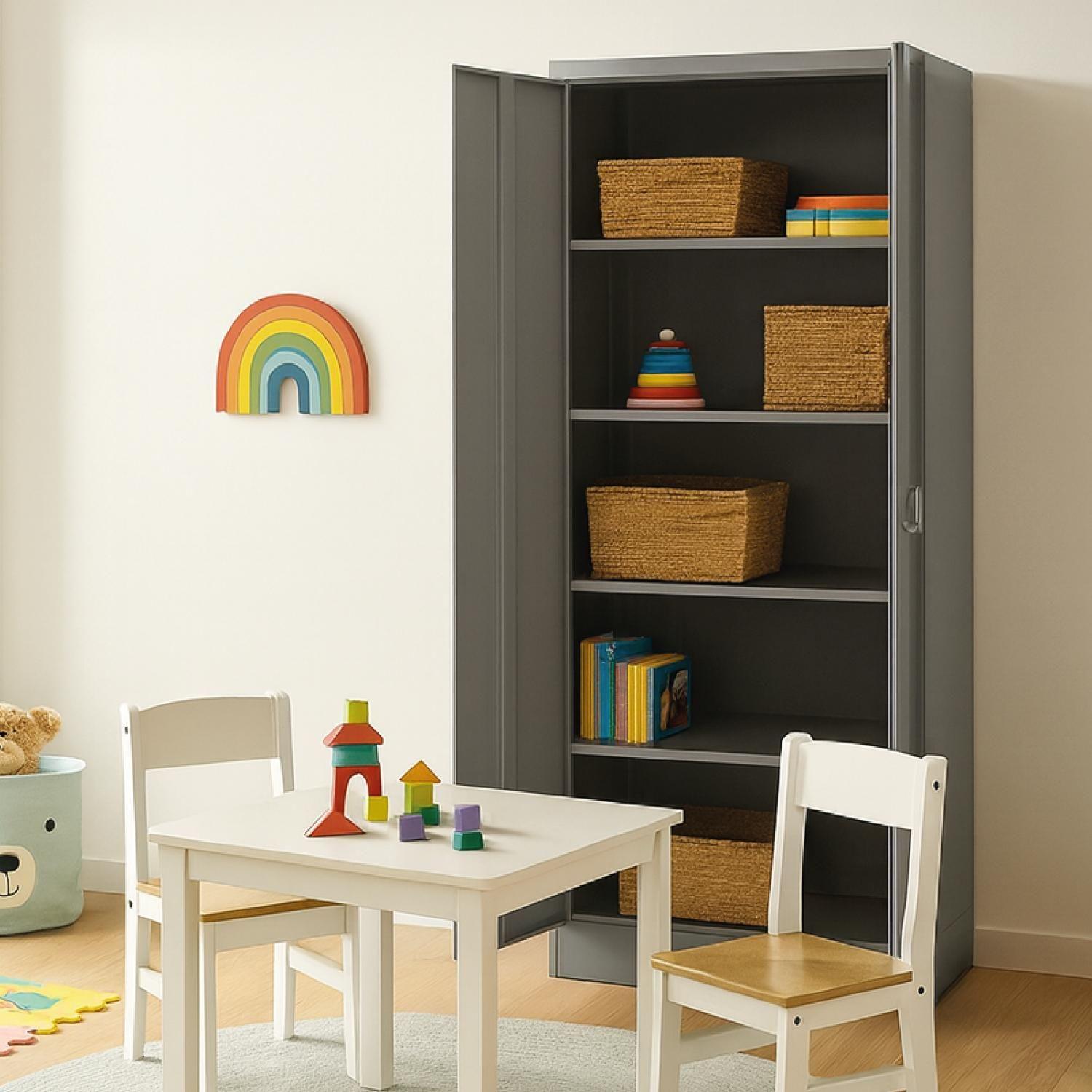 Closet Armario Metálico 2 puertas 90x45x180cm Airhouse-4