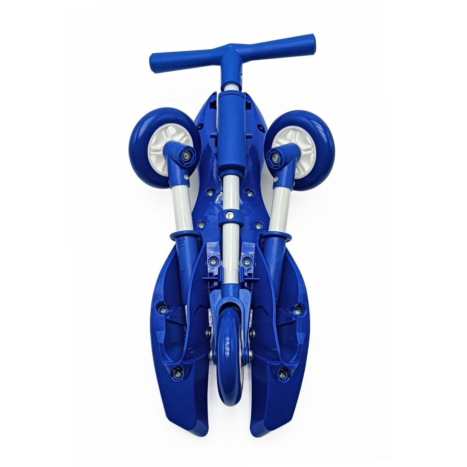 Triciclo Bicicleta Aprendizaje Plegable Sin Pedales Azul Bex-4