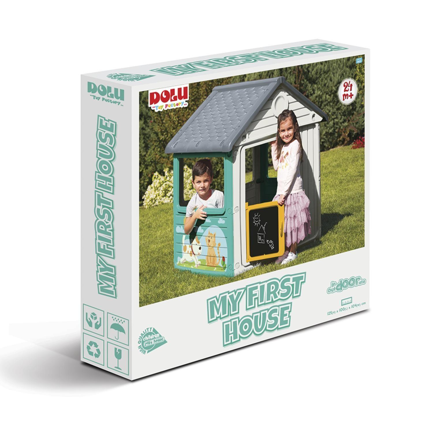 Casa de juego blanca celeste 125 x 100 x 104 cm Dolu-2