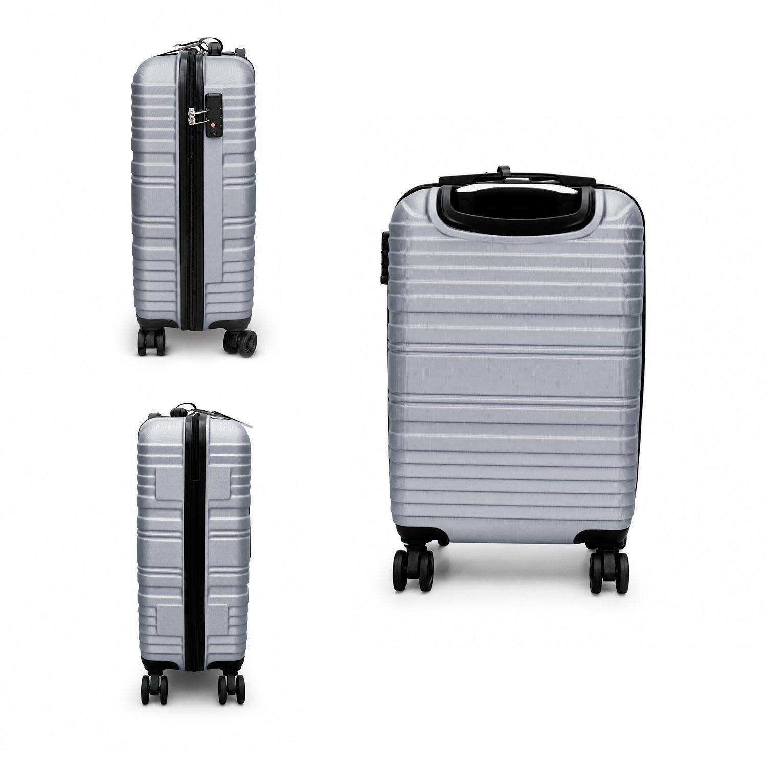 Maleta North Pak Viaje Cabina Equipaje Mano 20" 36L Plata-7