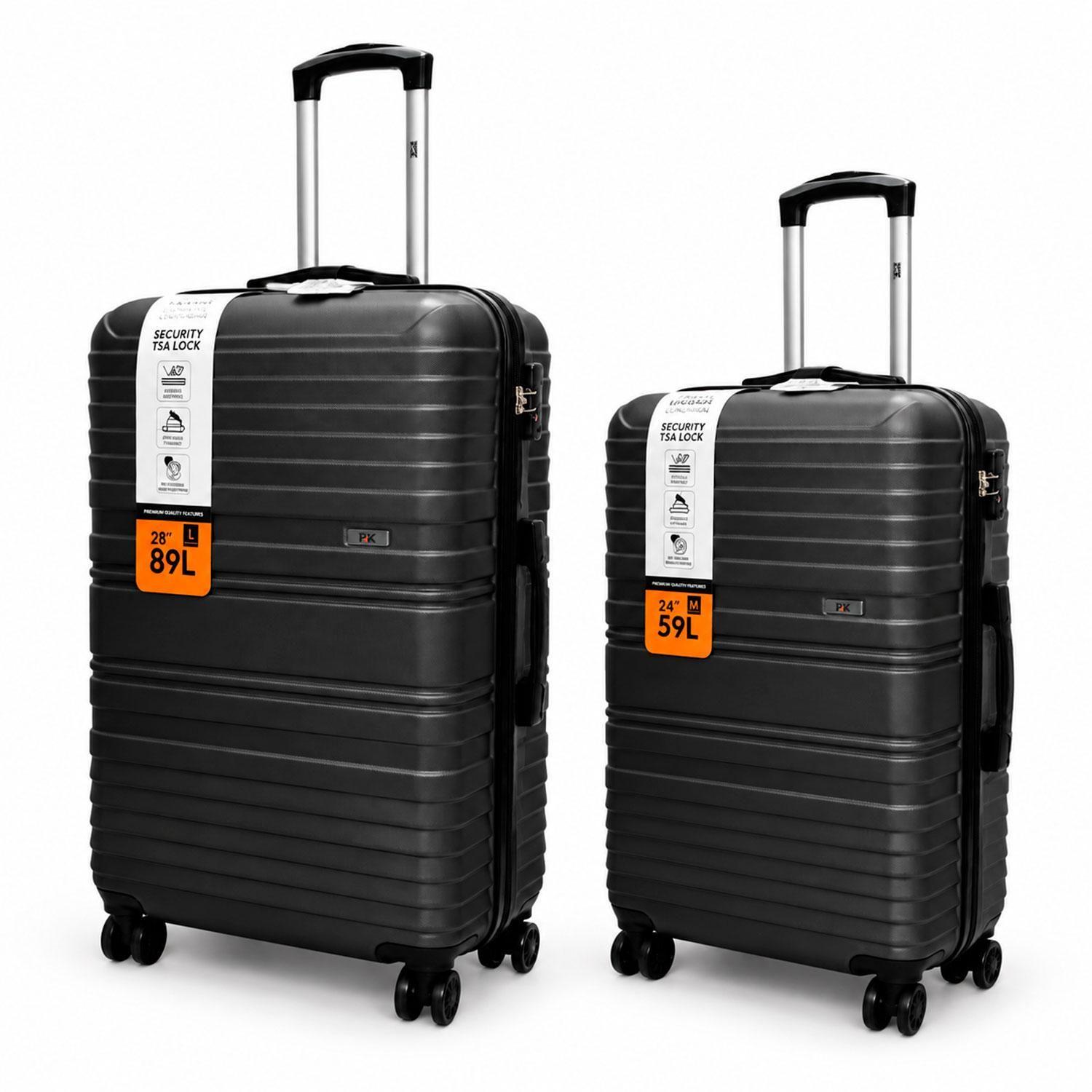 Set 2 Maletas Northpak Resistente Ultraliviana 24"+28" Gris-0